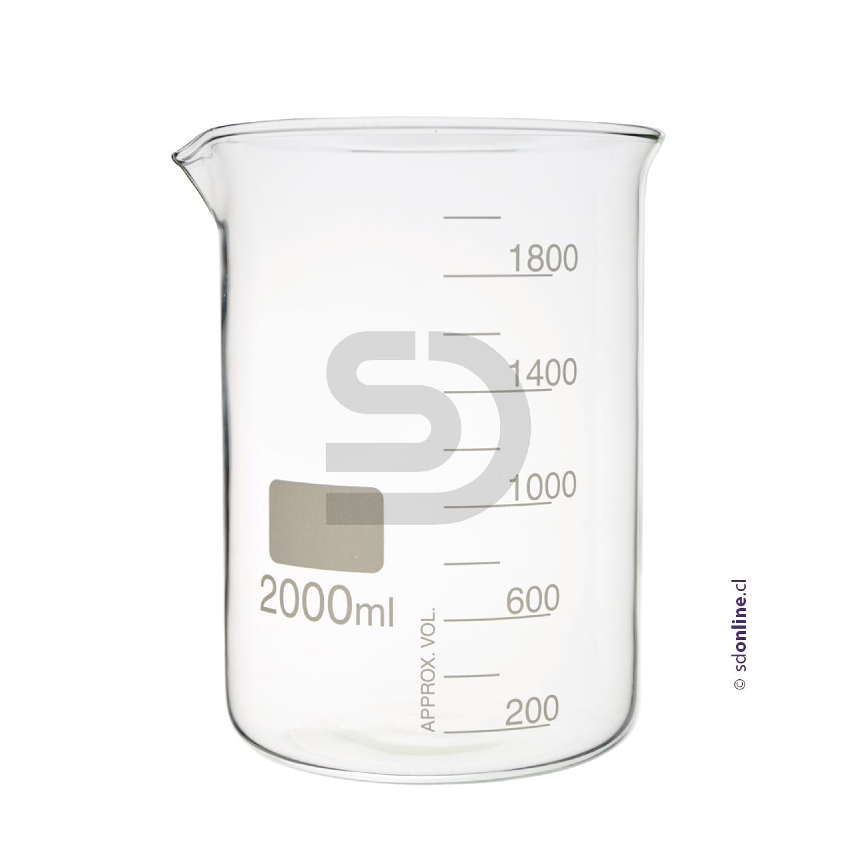 Vaso precipitado vidrio 2000Ml 1