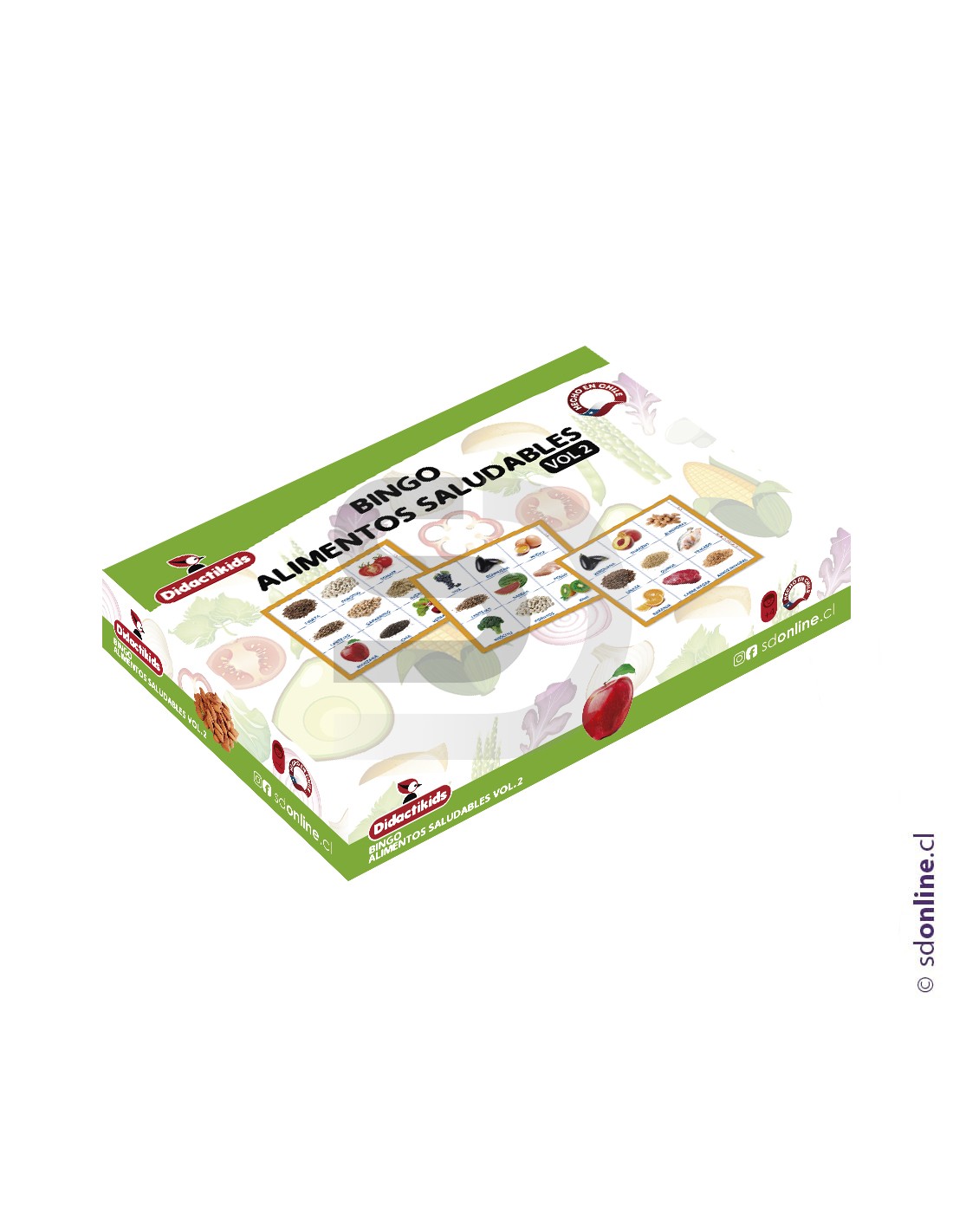Bingo de alimentos saludables