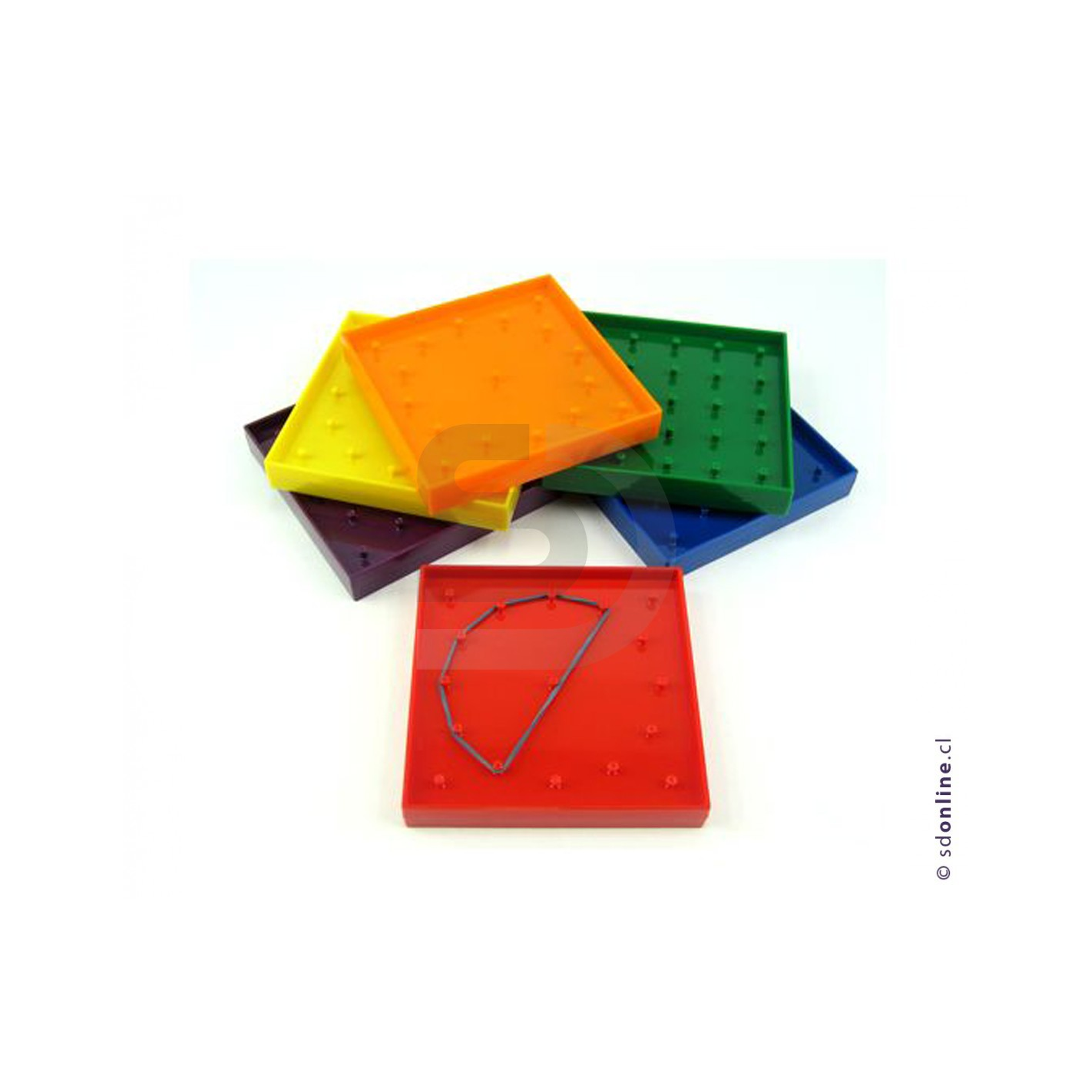 Geoplano 23 cm set 6 Piezas 1