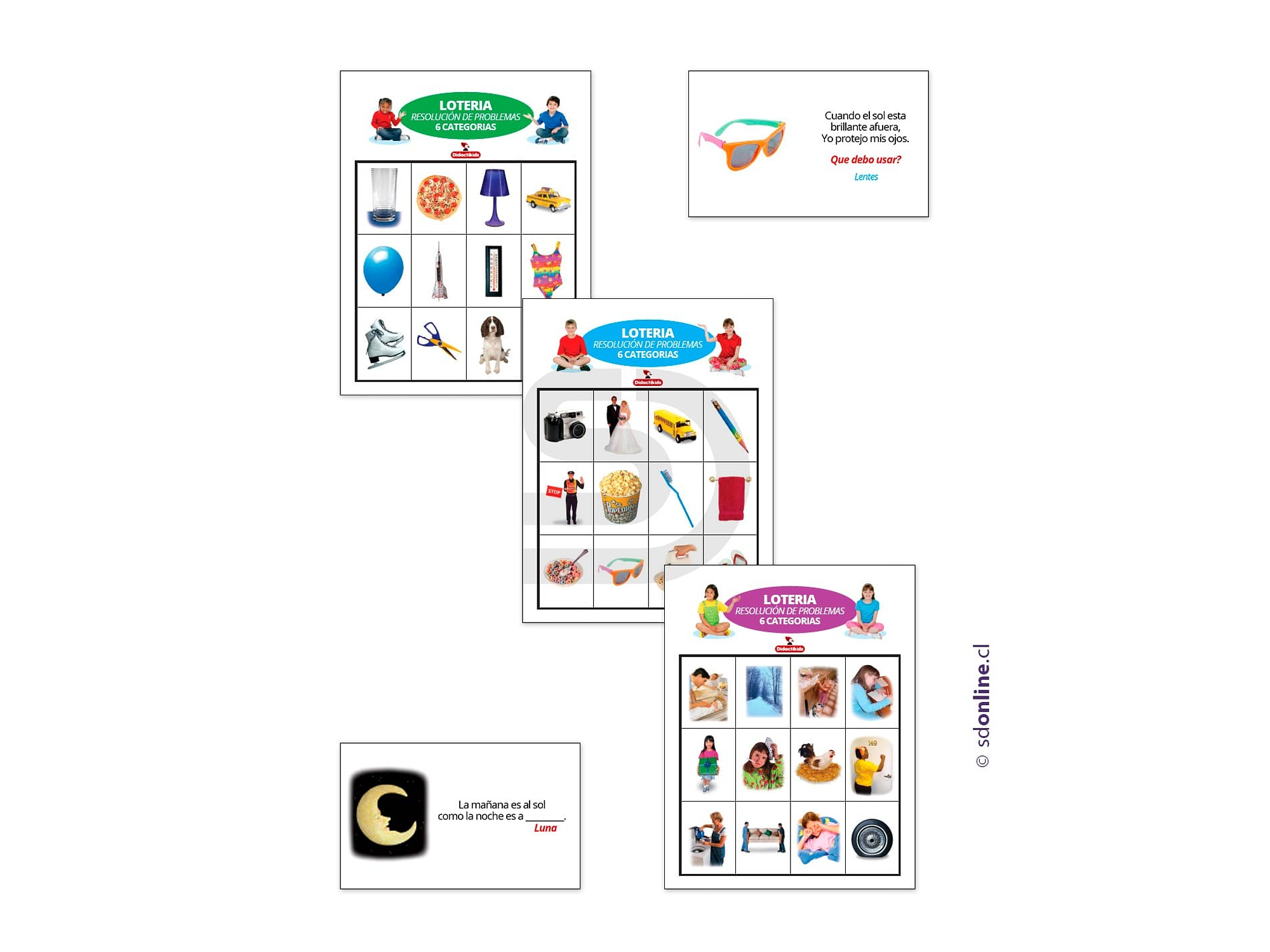 Lotería resolución de problemas 6 categorias 1