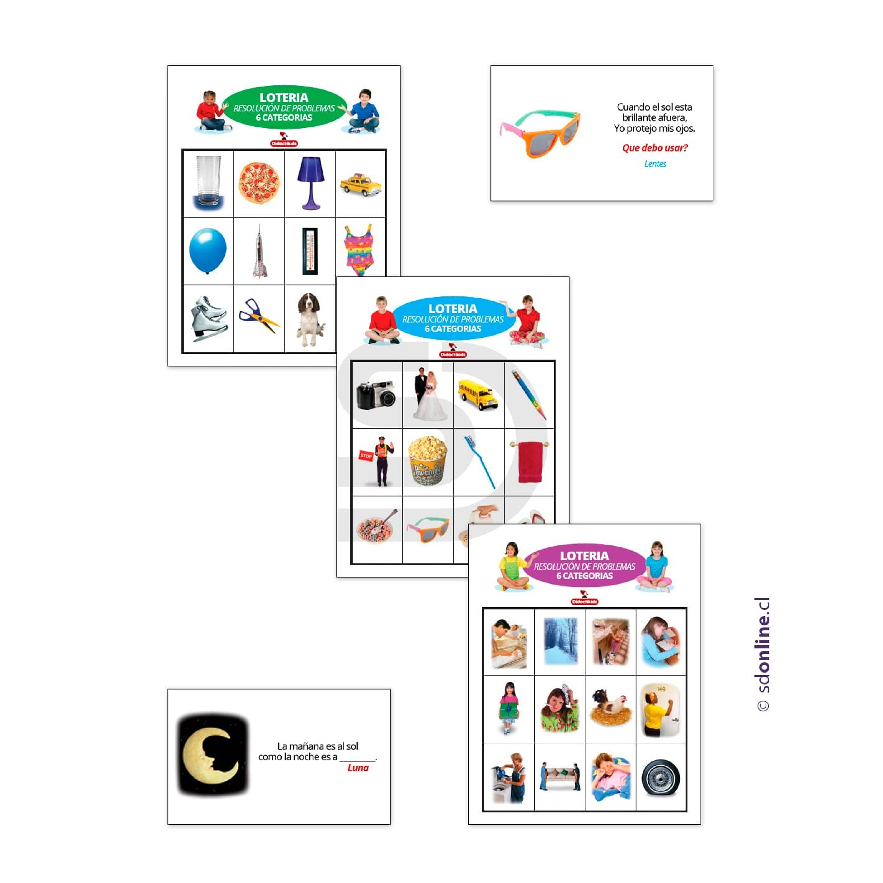 Lotería resolución de problemas 6 categorias 1