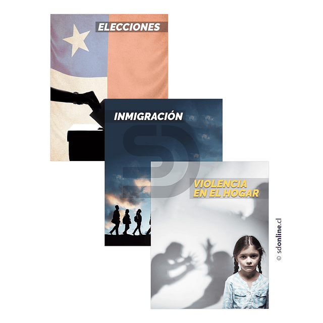 Láminas para redaccion 9 temas actuales en Chile