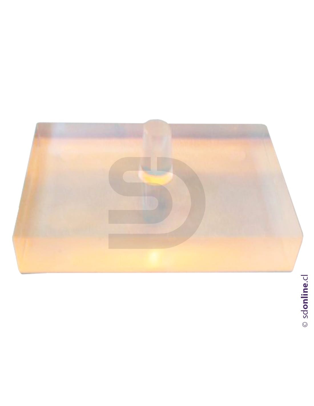 Prisma de vidrio rectangular 75X50Mm con manilla