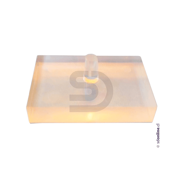 Prisma de vidrio rectangular 75X50Mm con manilla