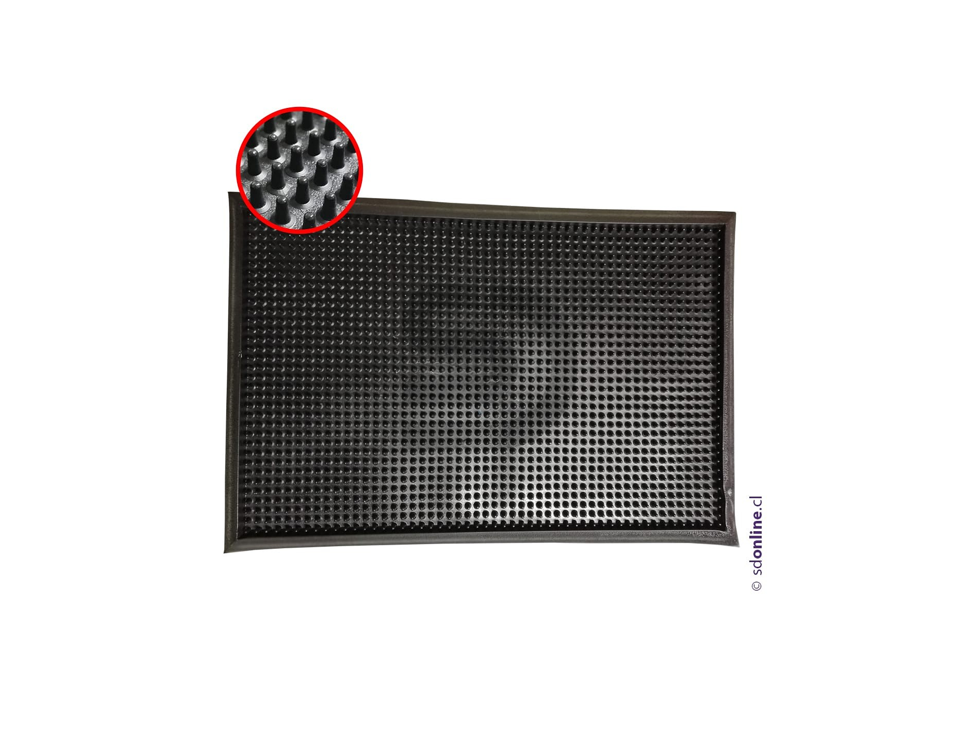 Pediluvio de caucho con pinchos 55X37X2Cm 2