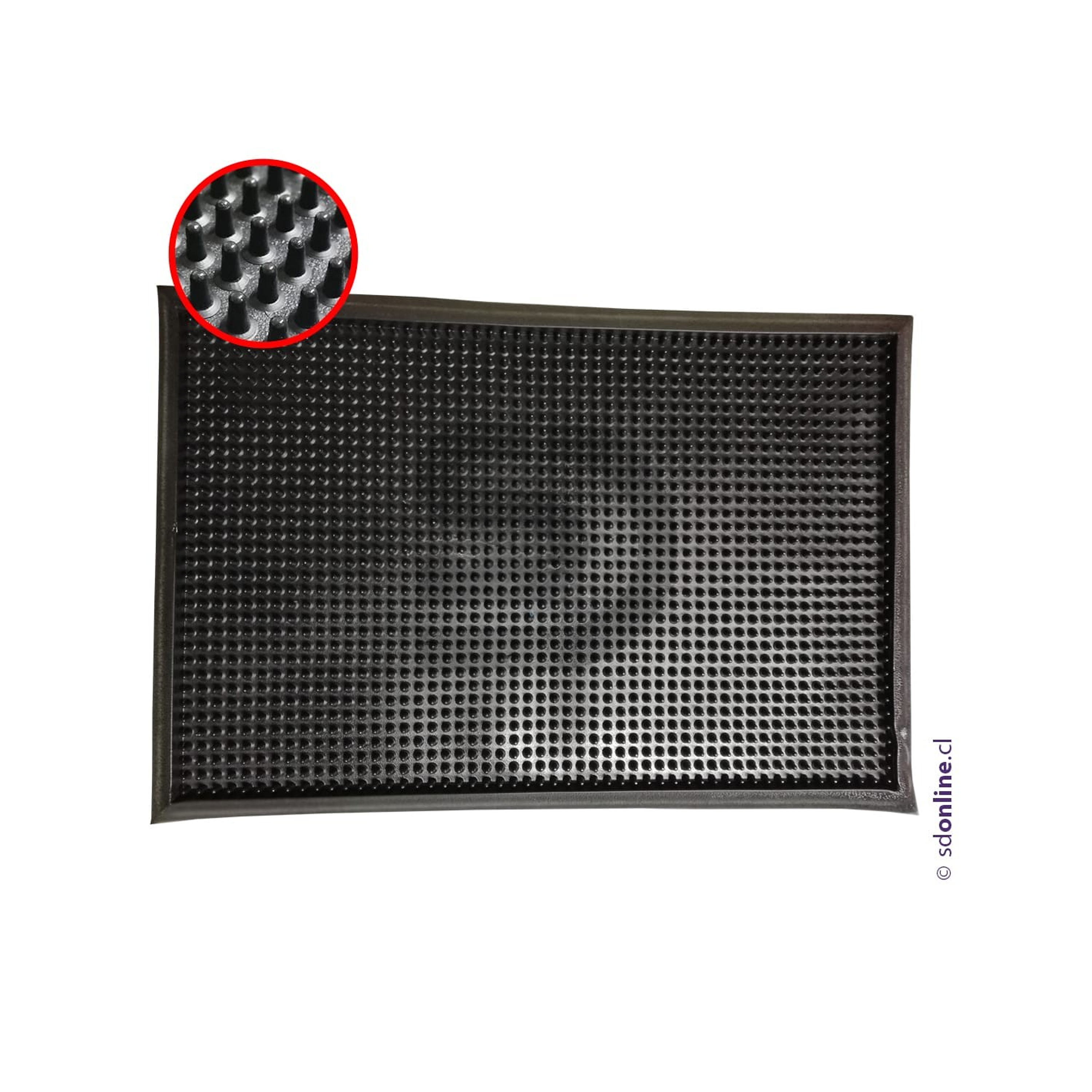 Pediluvio de caucho con pinchos 55X37X2Cm 2