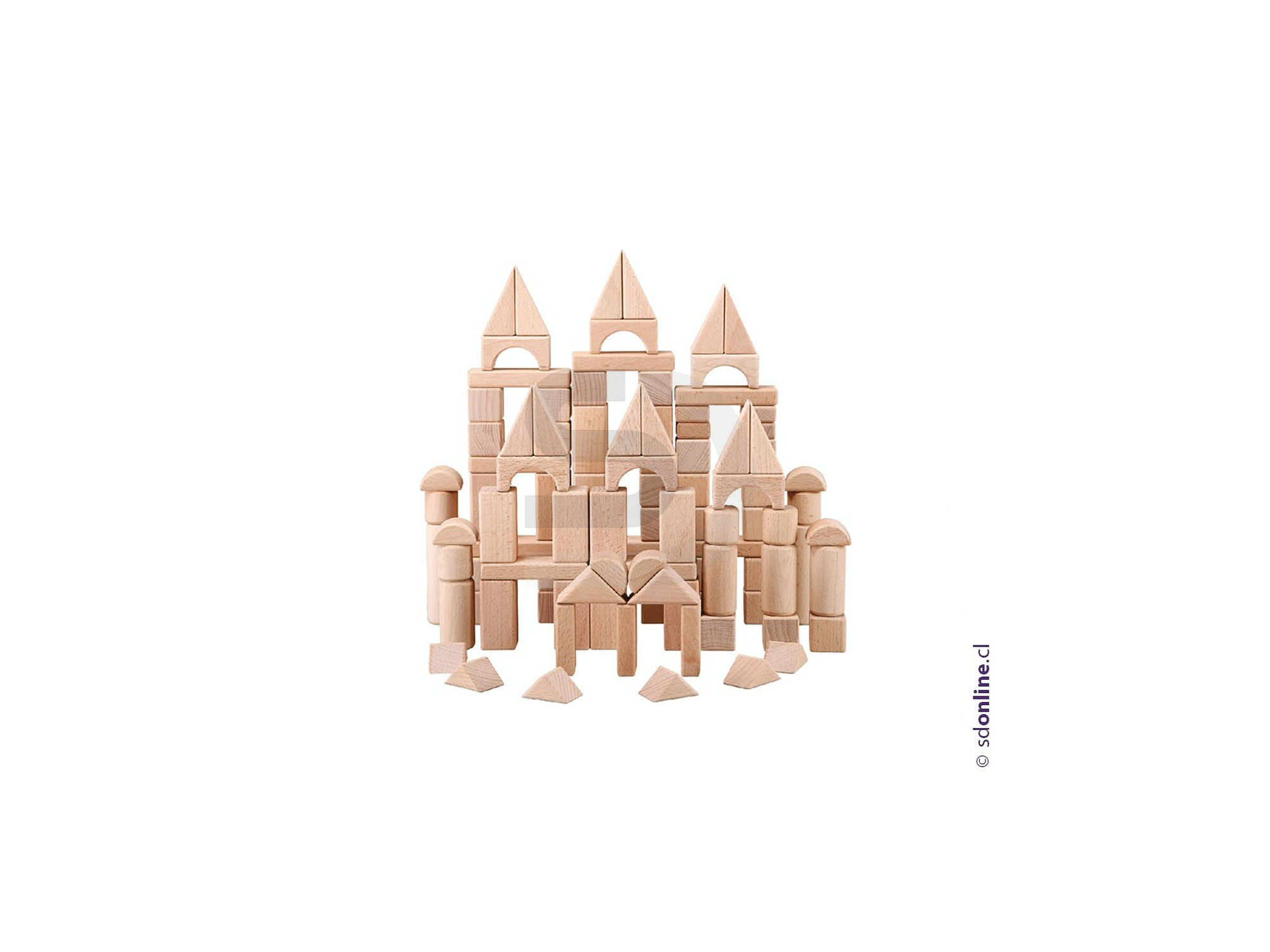 Bloques madera natural 100Und 1