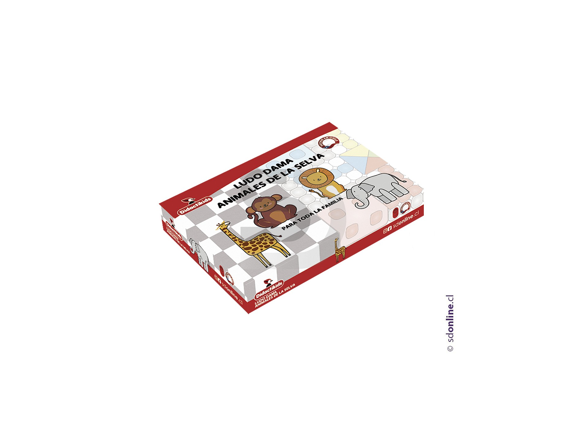 Ludo dama infantil animales de la Selva 1