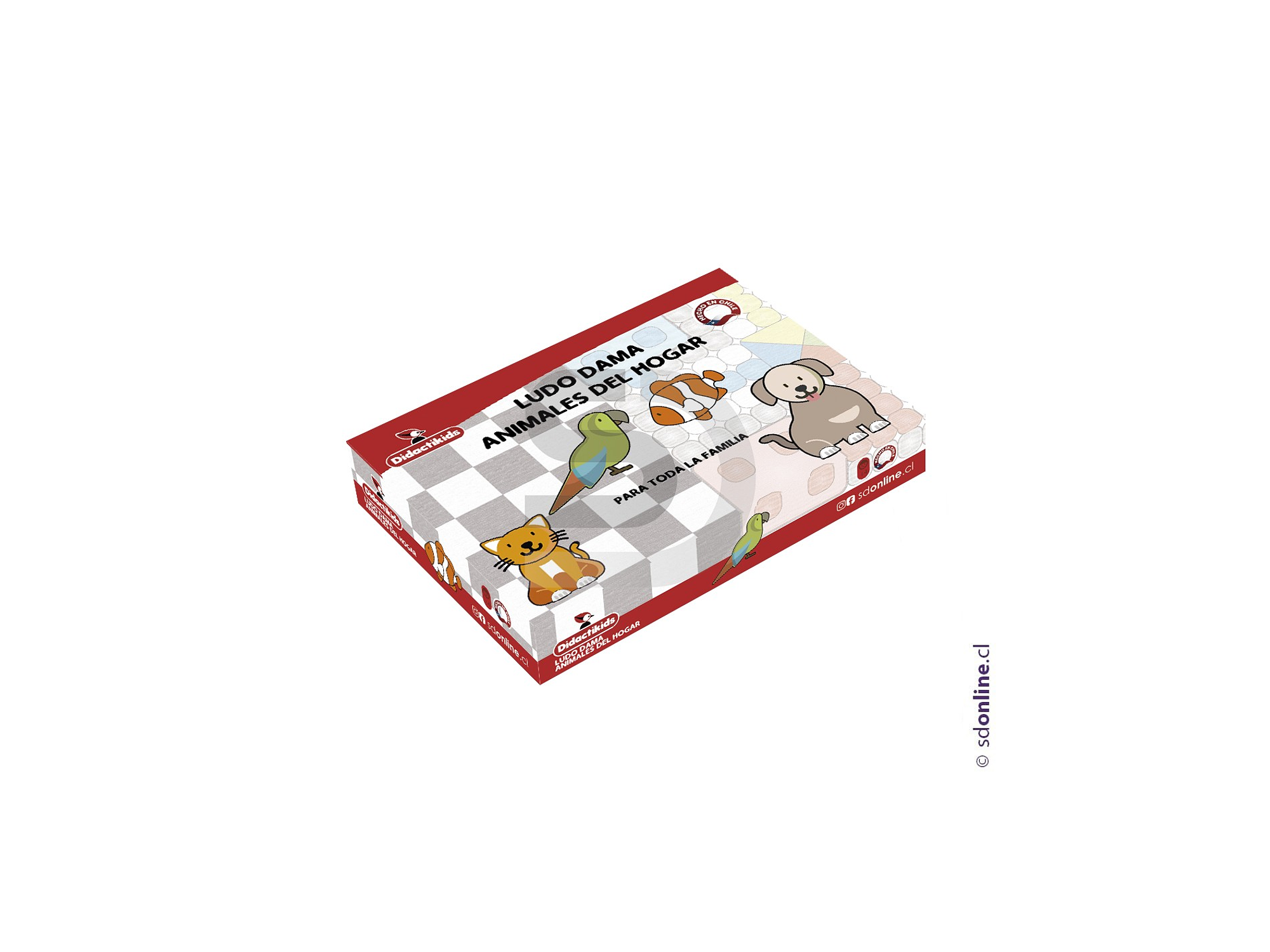 Ludo  dama infantil animales del hogar 1