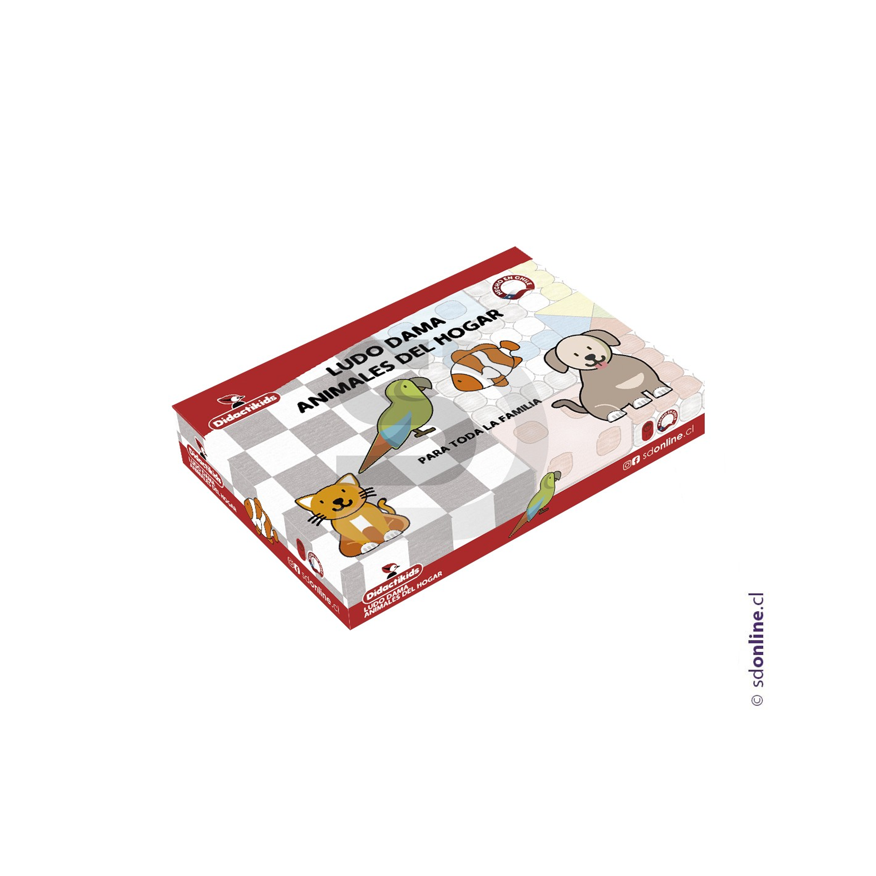 Ludo  dama infantil animales del hogar 1