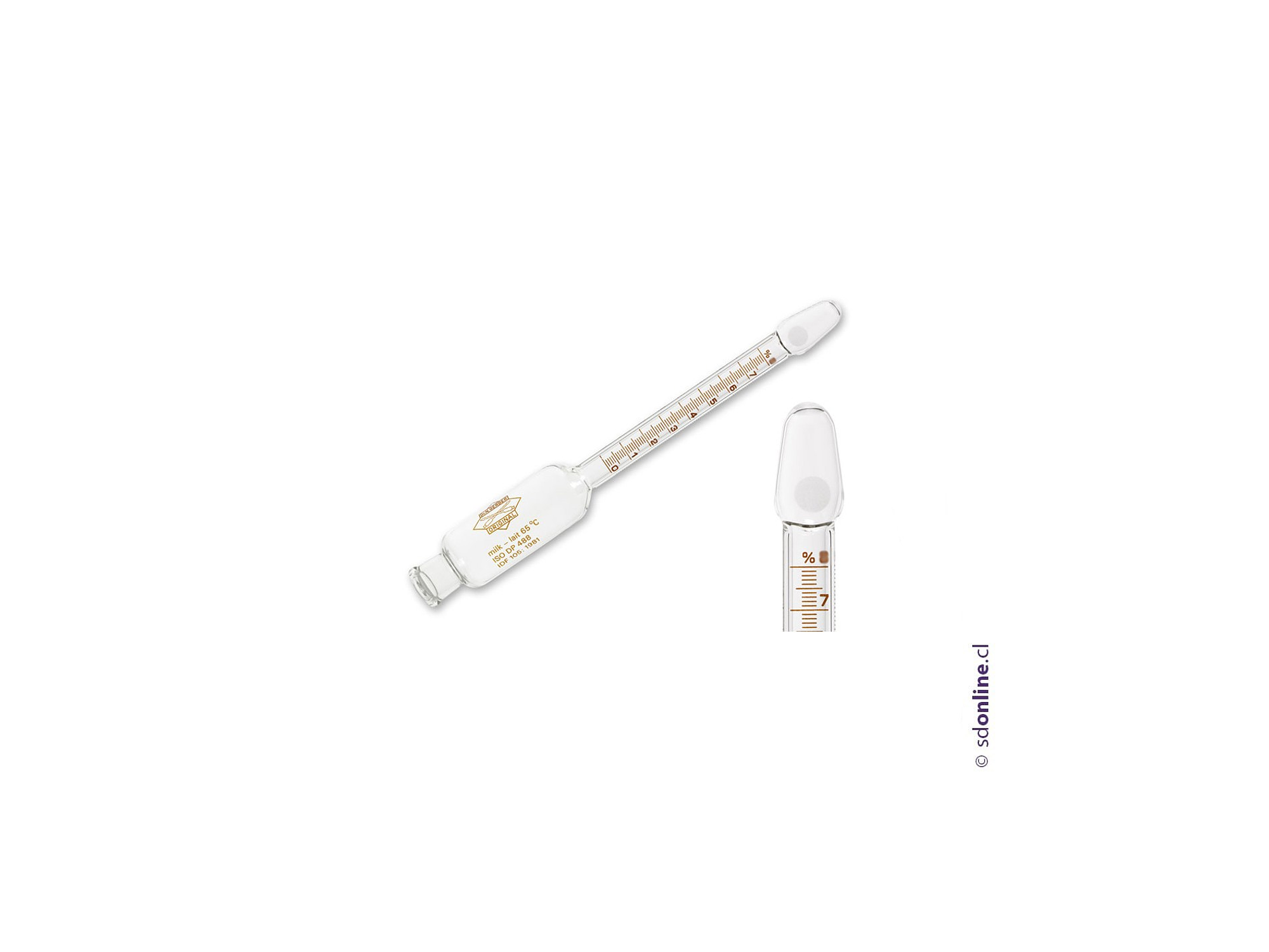 Butirometro rango 0-50% 05% 1