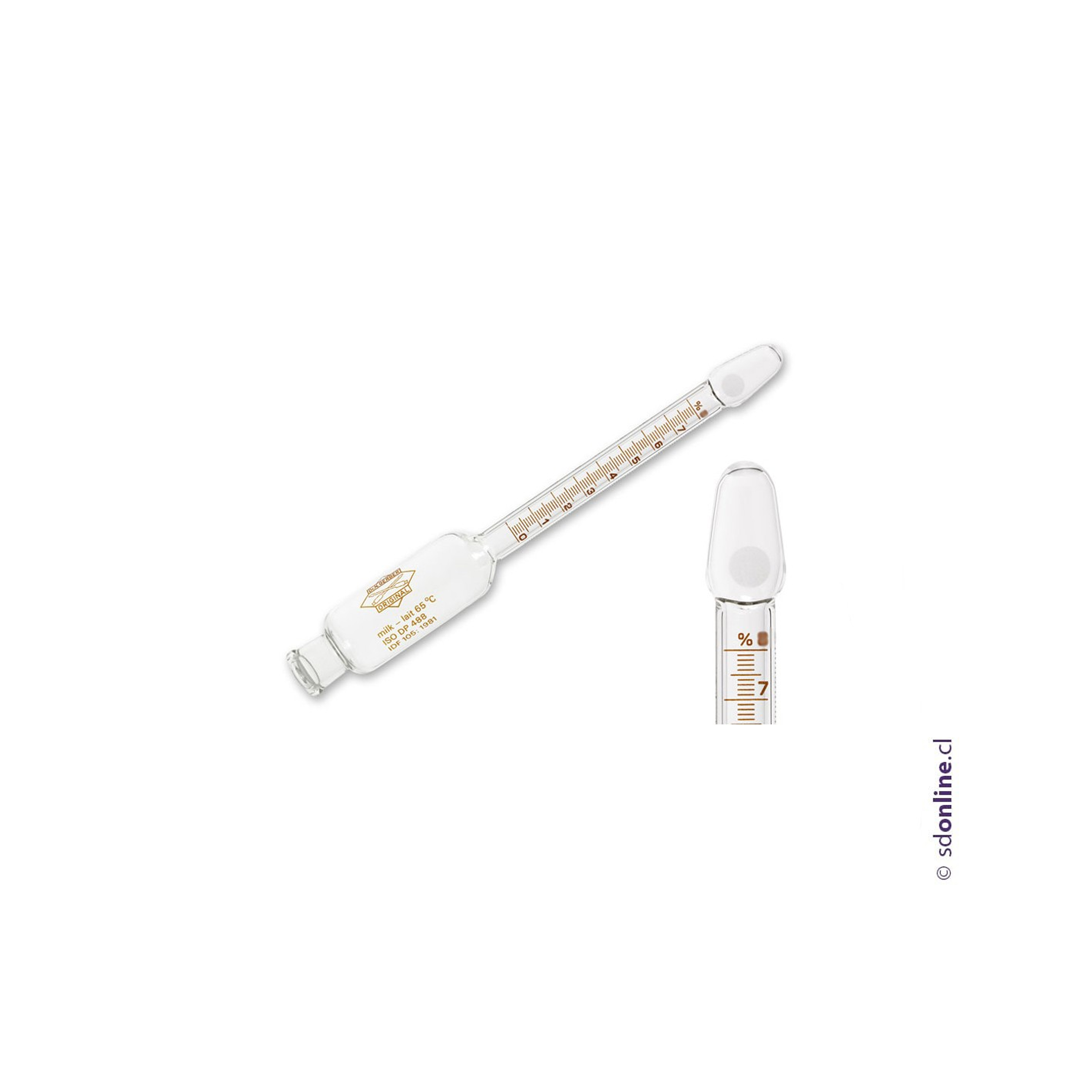 Butirometro rango 0-50% 05% 1