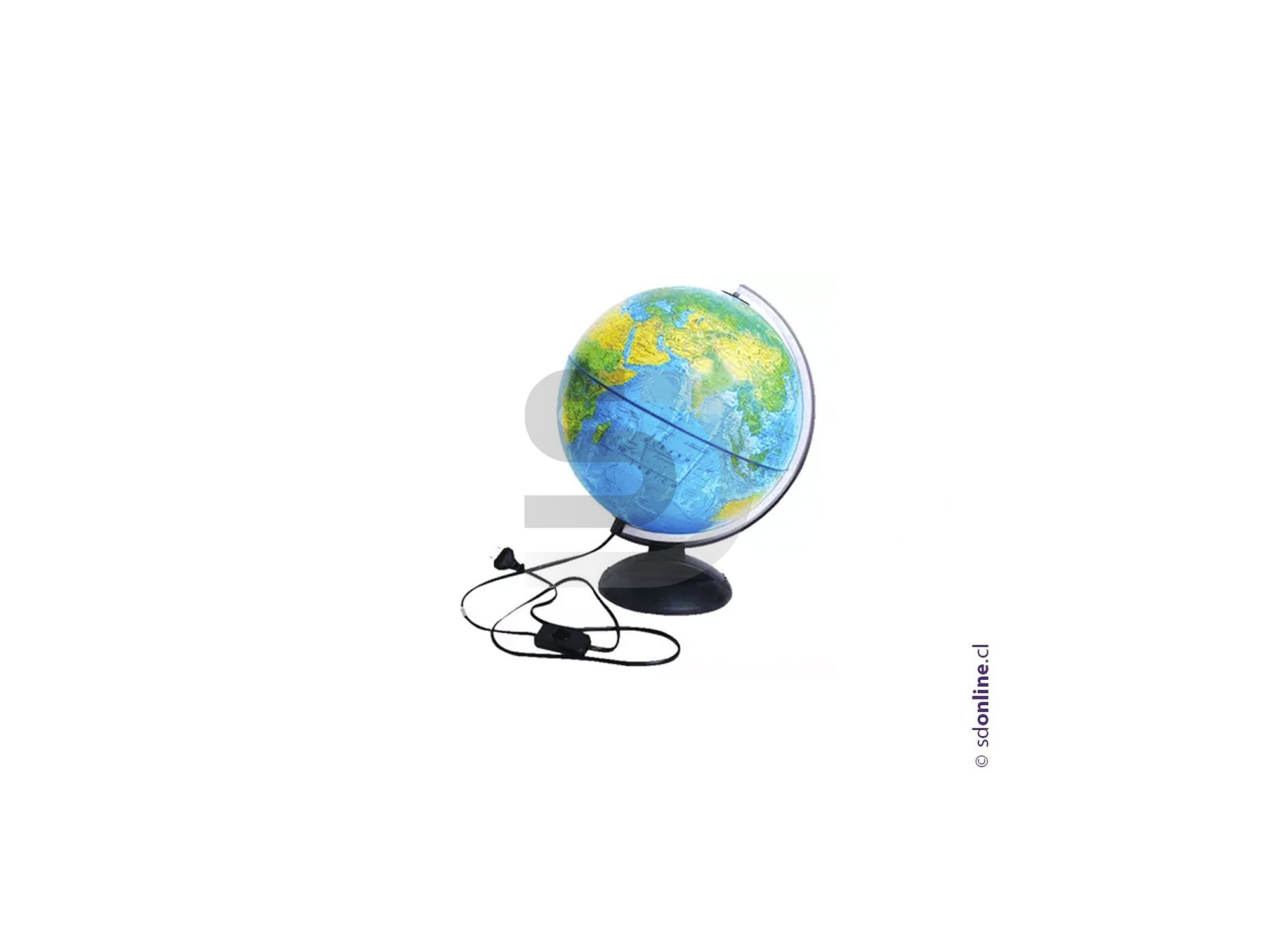 Globo terraqueo azul con Luz 30Cm 1