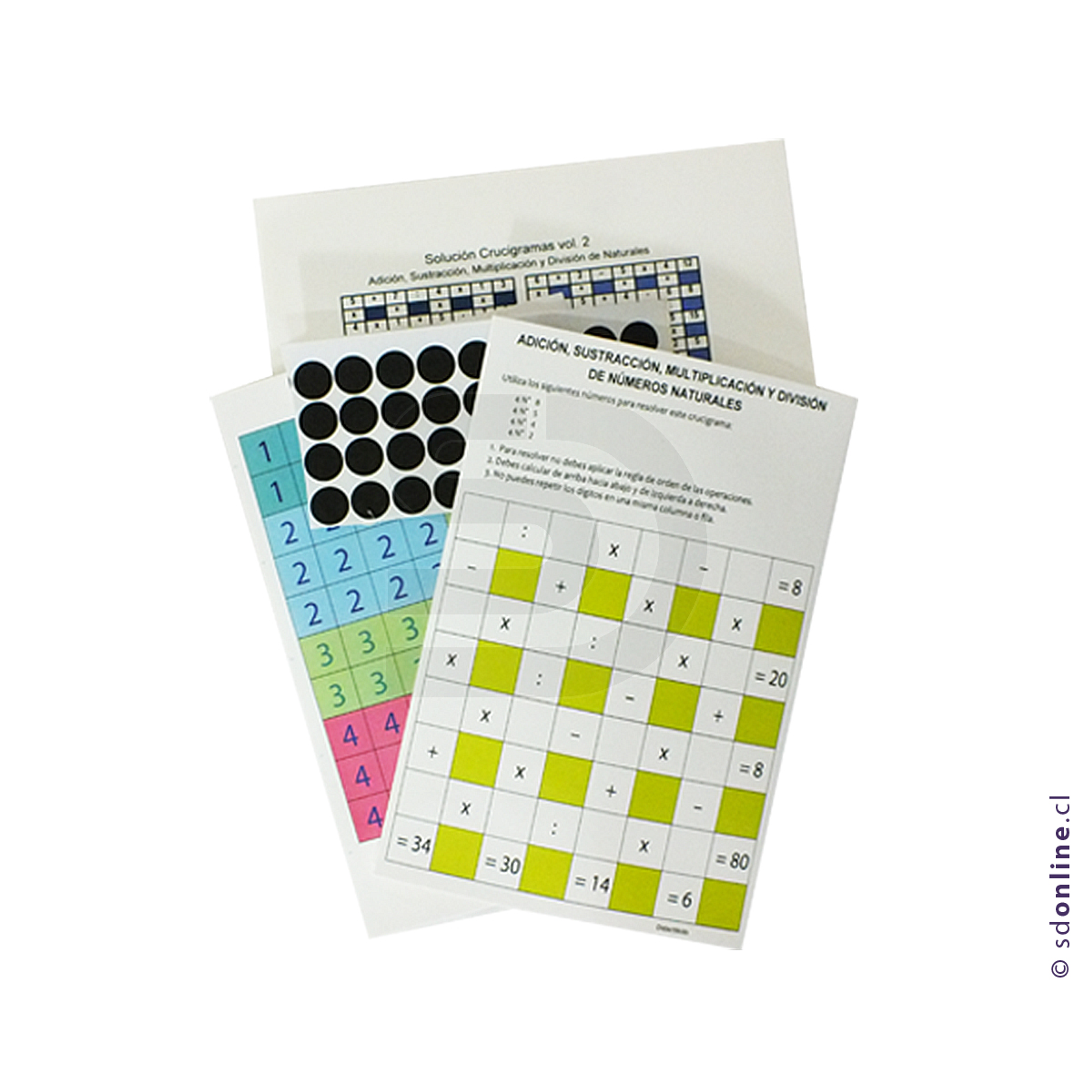 Crucigrama de adición y sustracción de números decimales Vol. 3 2