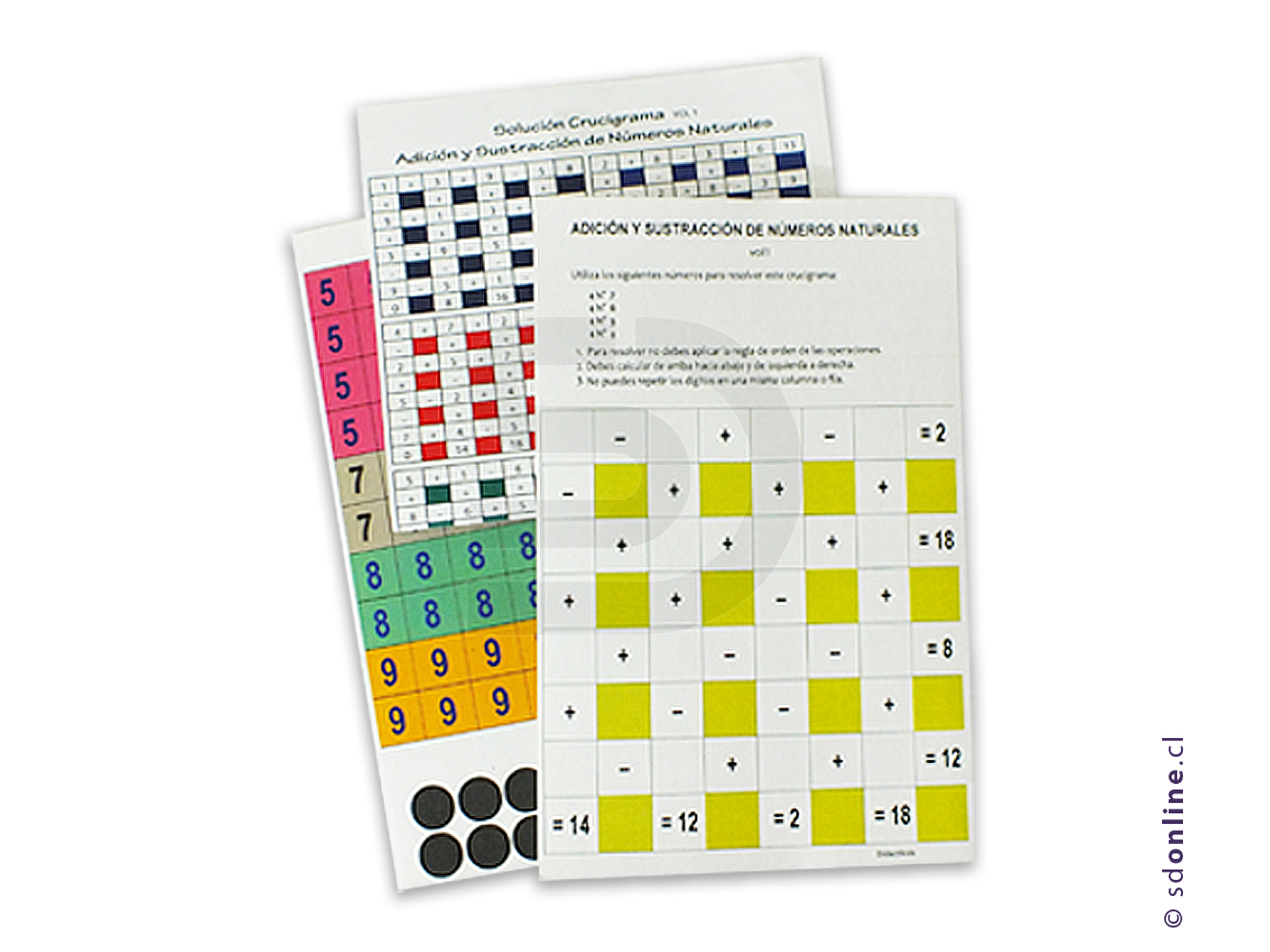 Crucigrama de adición  sustracción multiplicacion y division de números Enteros Vol. 4 2