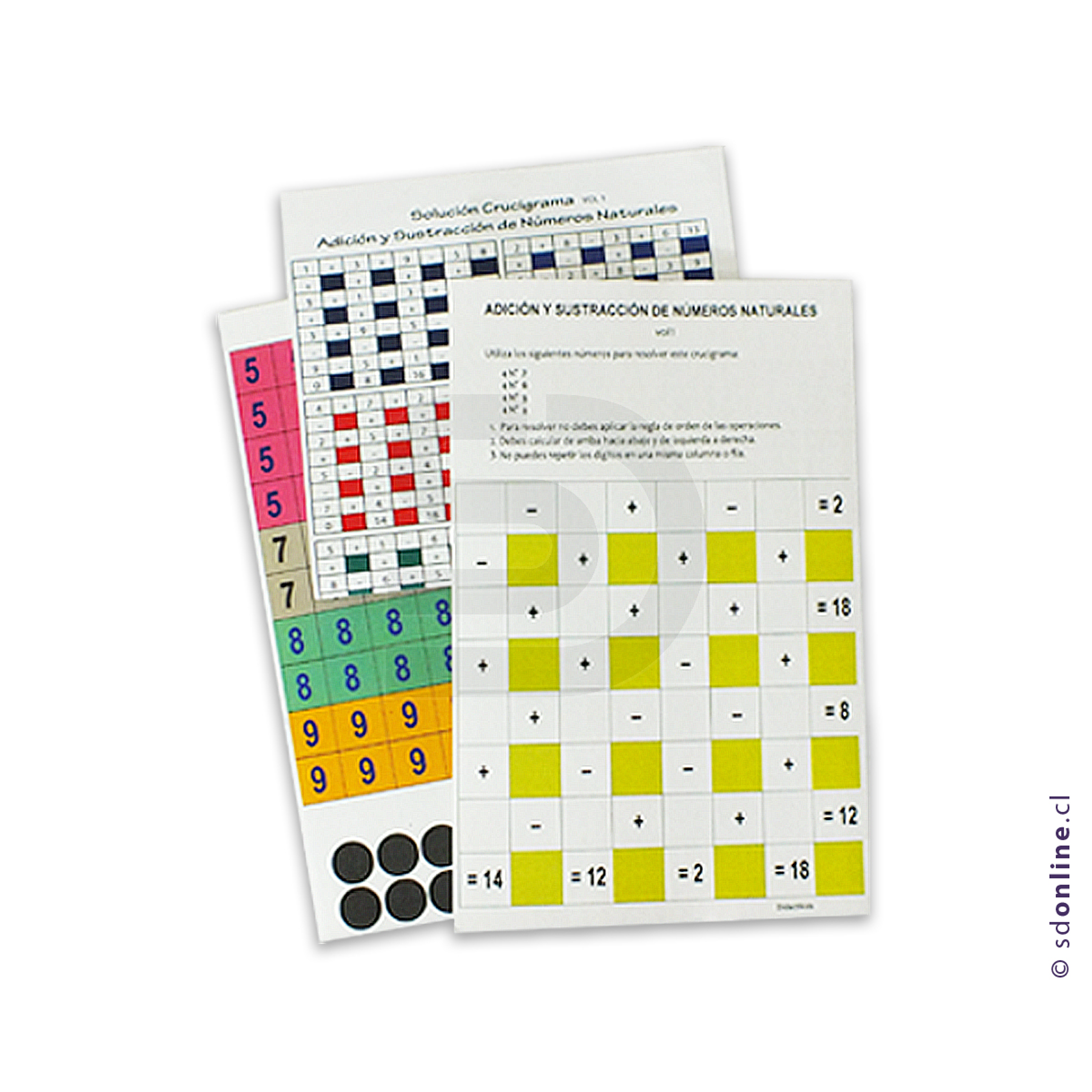 Crucigrama de adición  sustracción multiplicacion y division de números Enteros Vol. 4 2