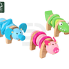 Set 4 animales de colores para enroscar