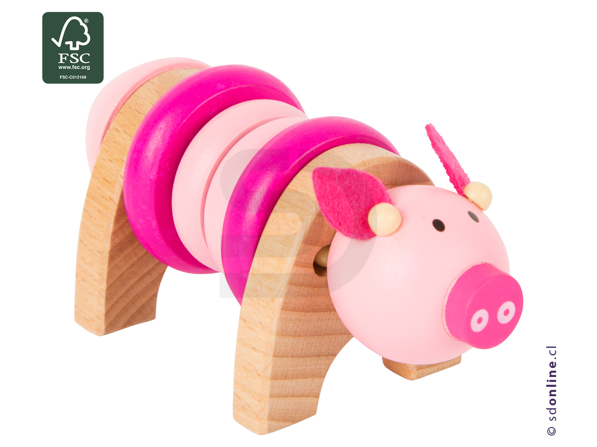 Set 4 animales de colores para enroscar 4