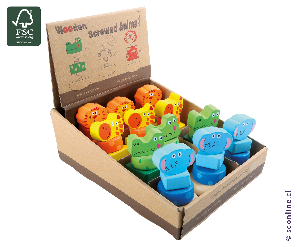 Set 4 animales para Enroscar