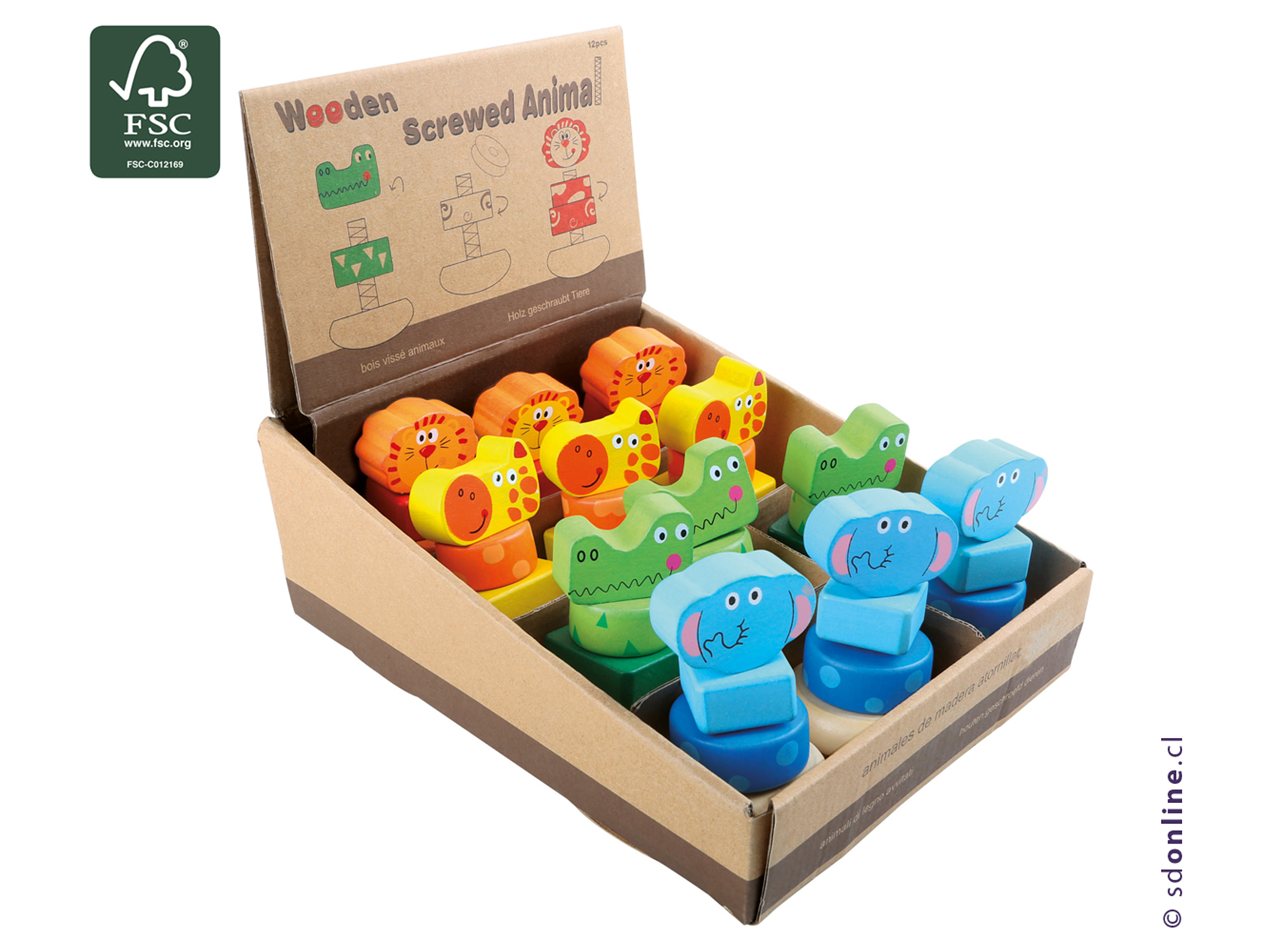 Set 4 animales para Enroscar 1