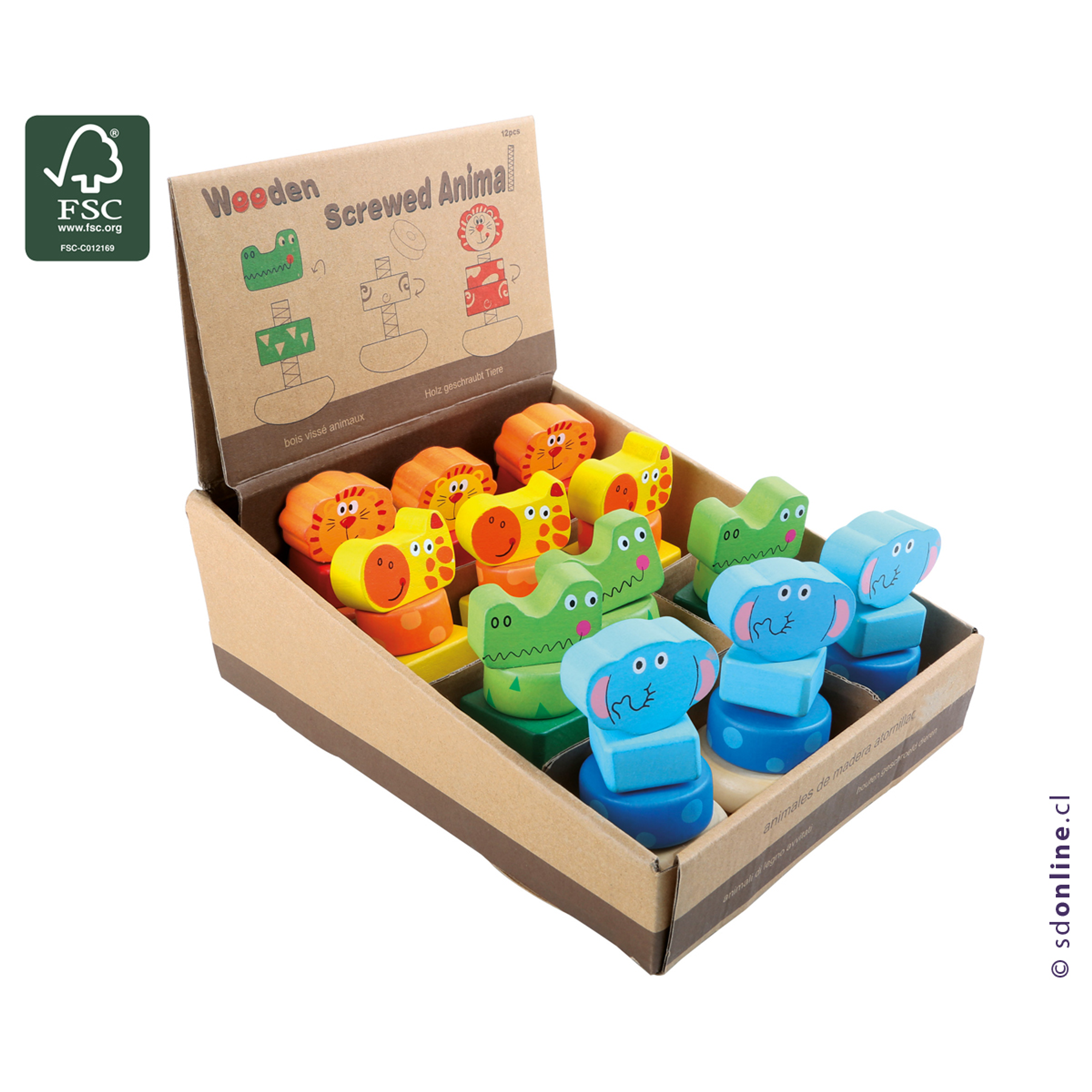 Set 4 animales para Enroscar 1