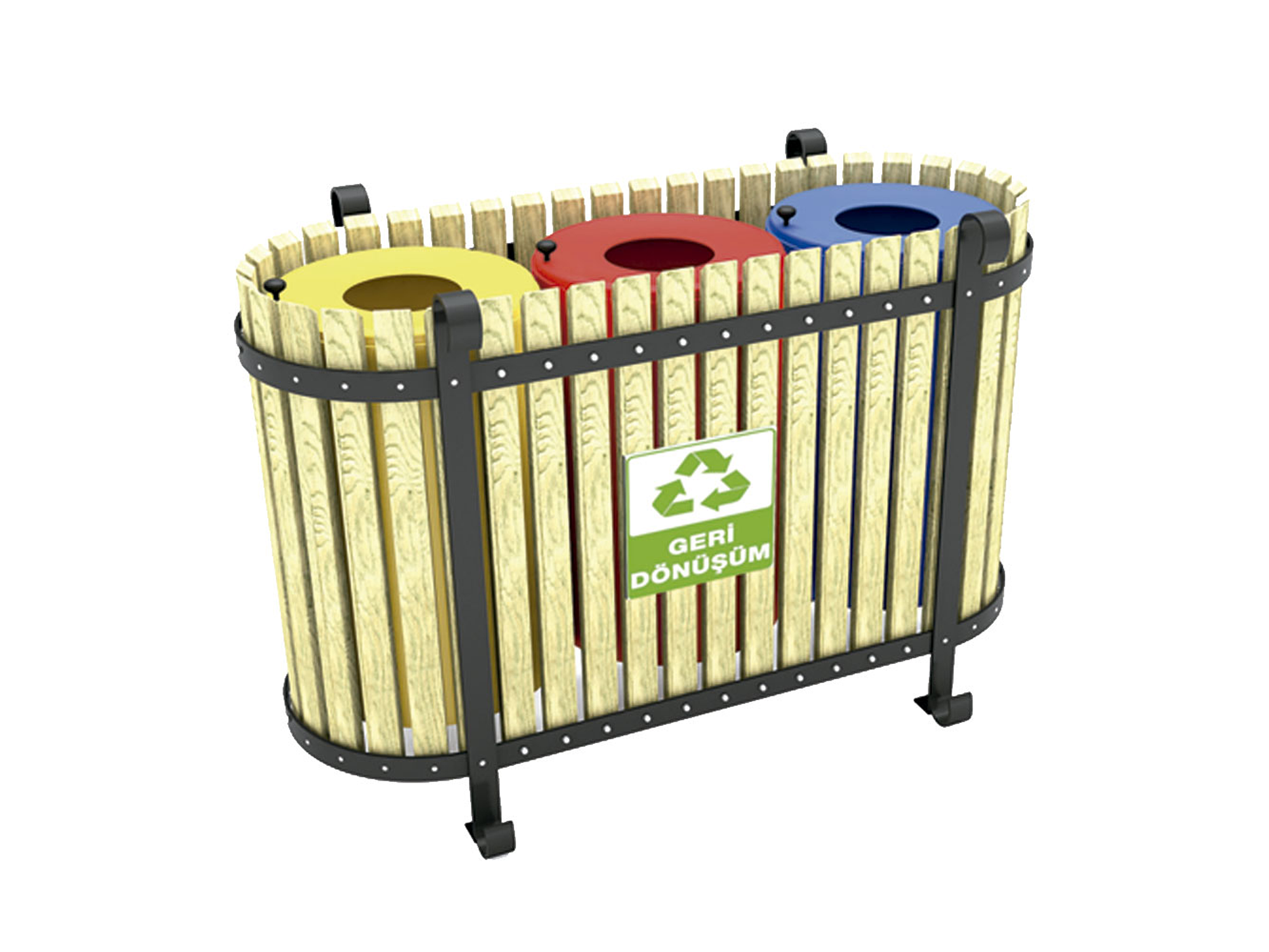 Basurero ecologico triple  2