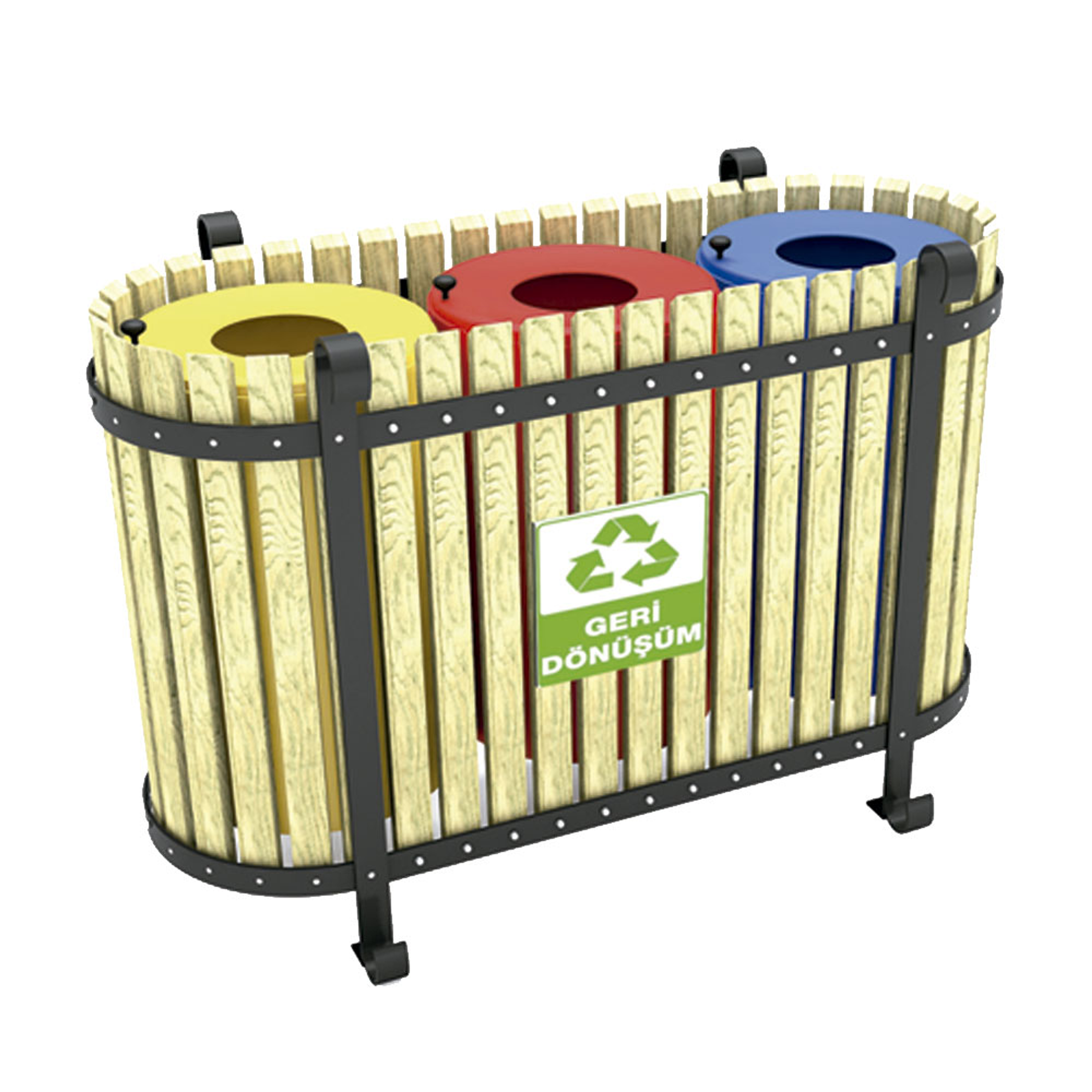 Basurero ecologico triple  2