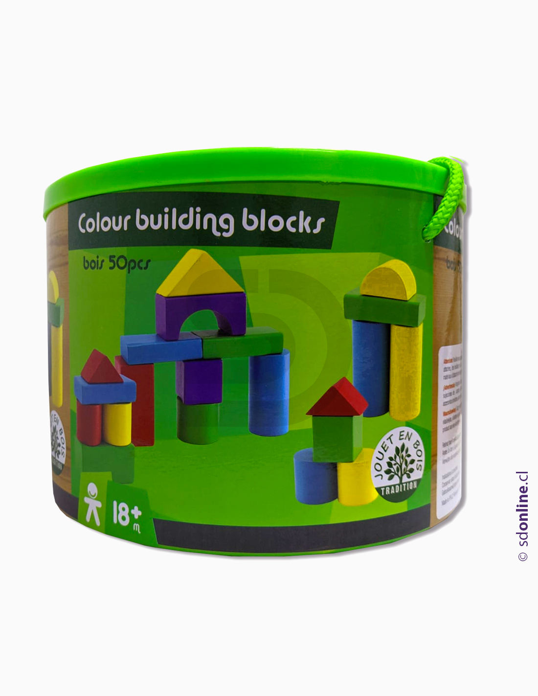 Bloques de construcción madera 50Pza