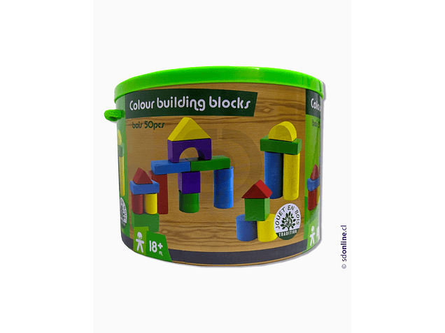 Bloques de construcción madera 50Pza 2