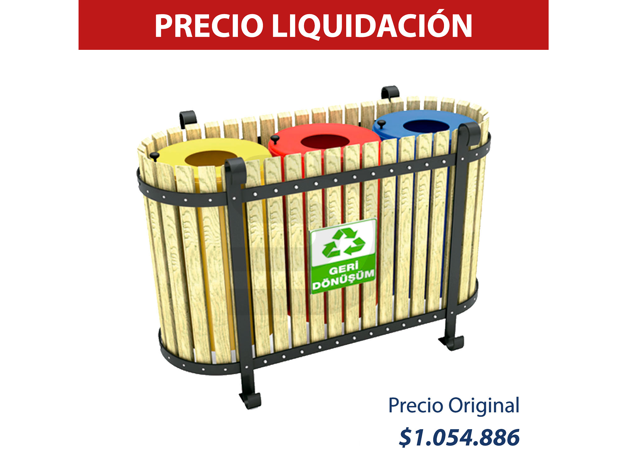 Basurero ecologico triple  1