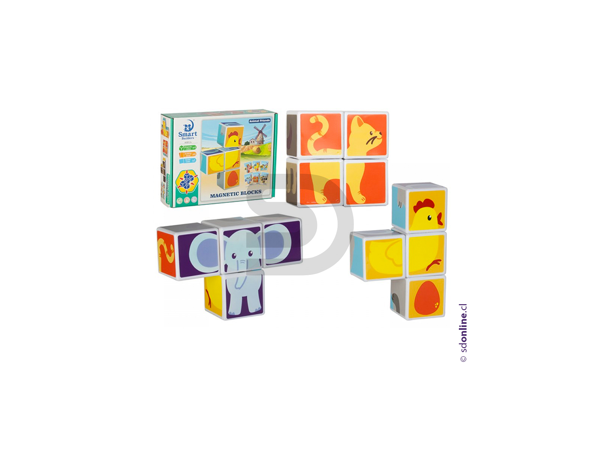 4 Cubos puzzle magnéticos 3D 1