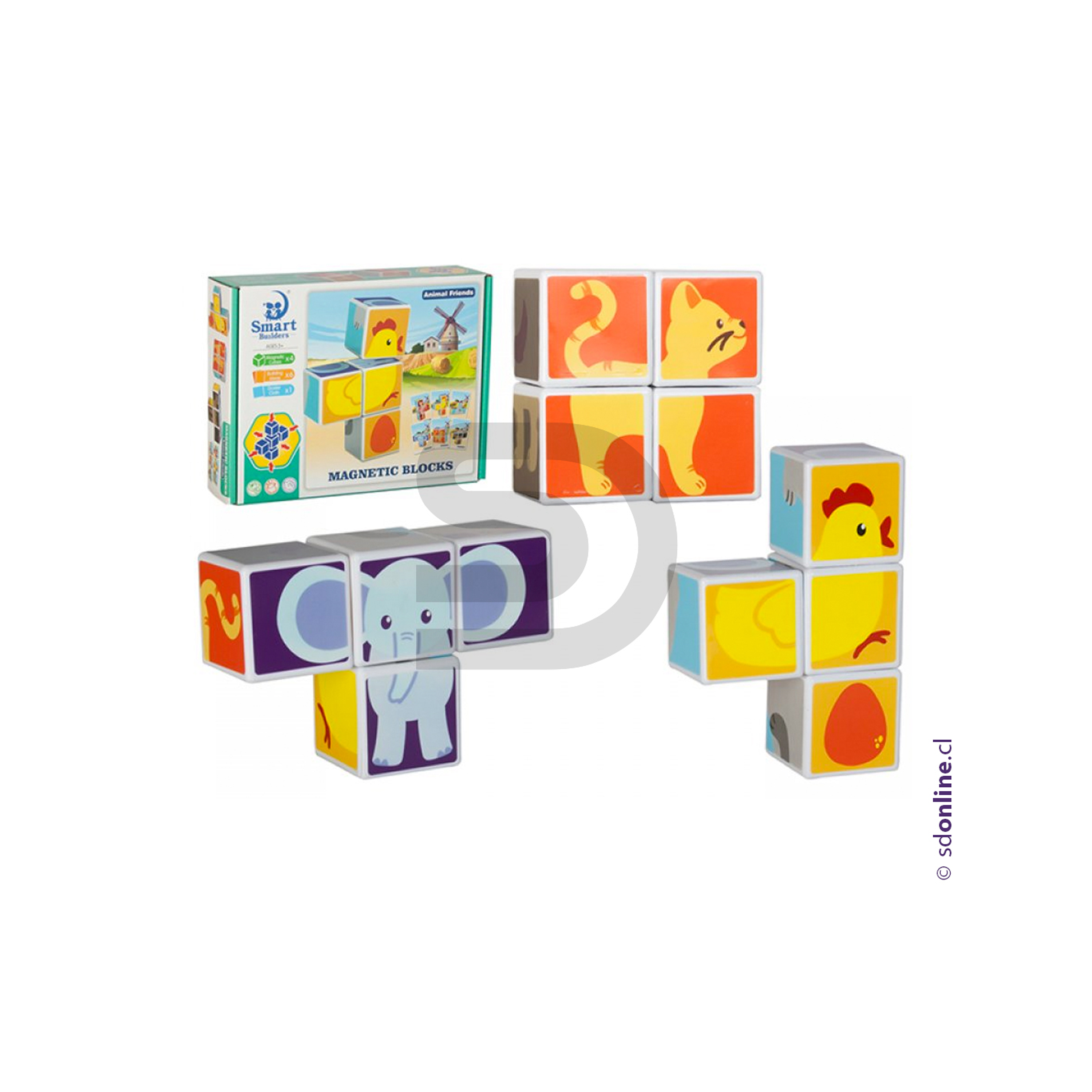 4 Cubos puzzle magnéticos 3D 1