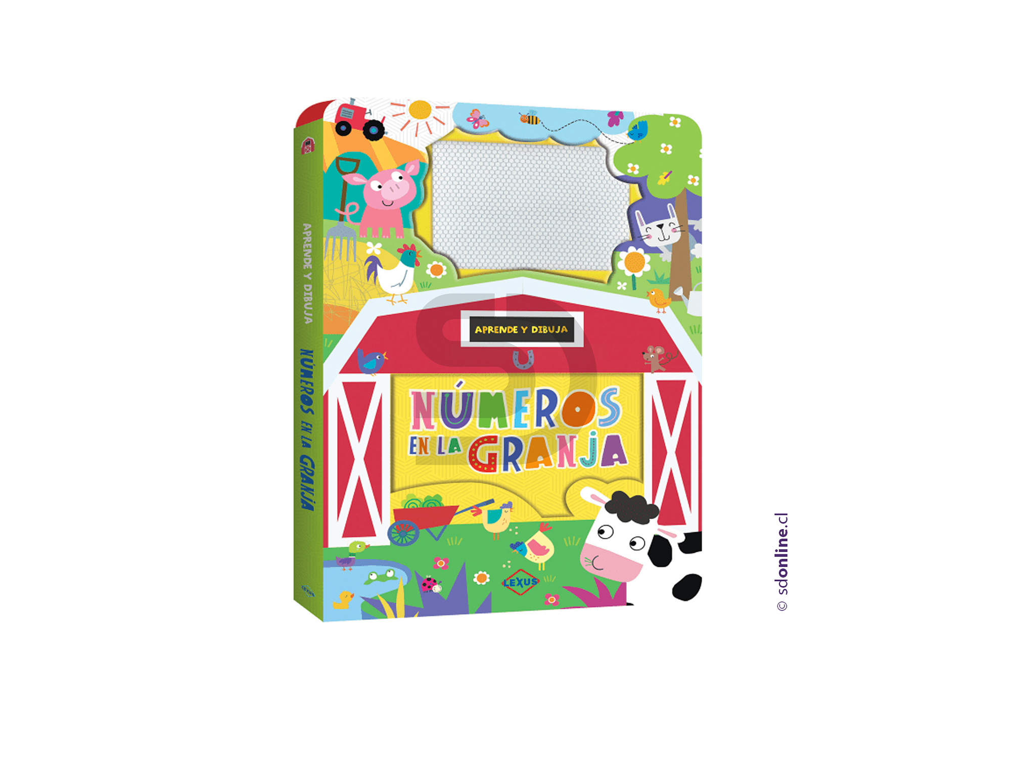 Aprende y dibuja, números en la granja 1