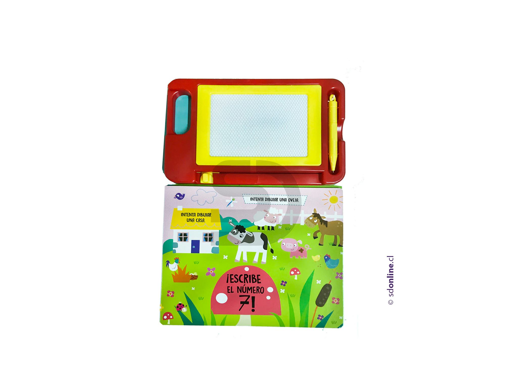 Aprende y dibuja, números en la granja 3