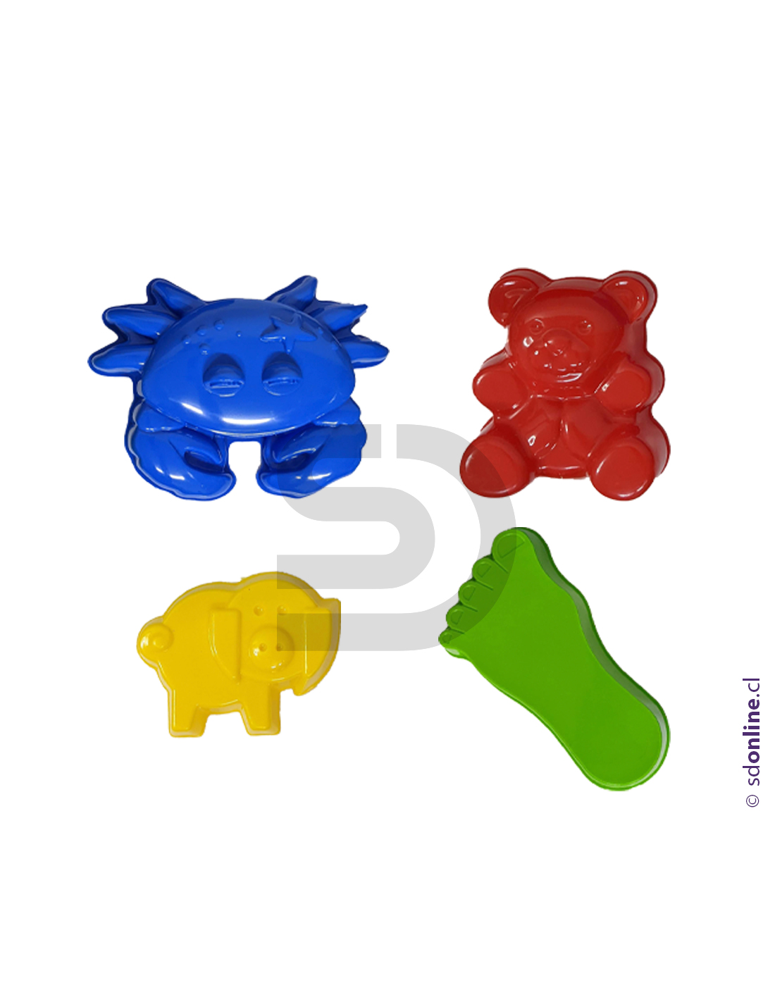 Set de 4 moldes de arena