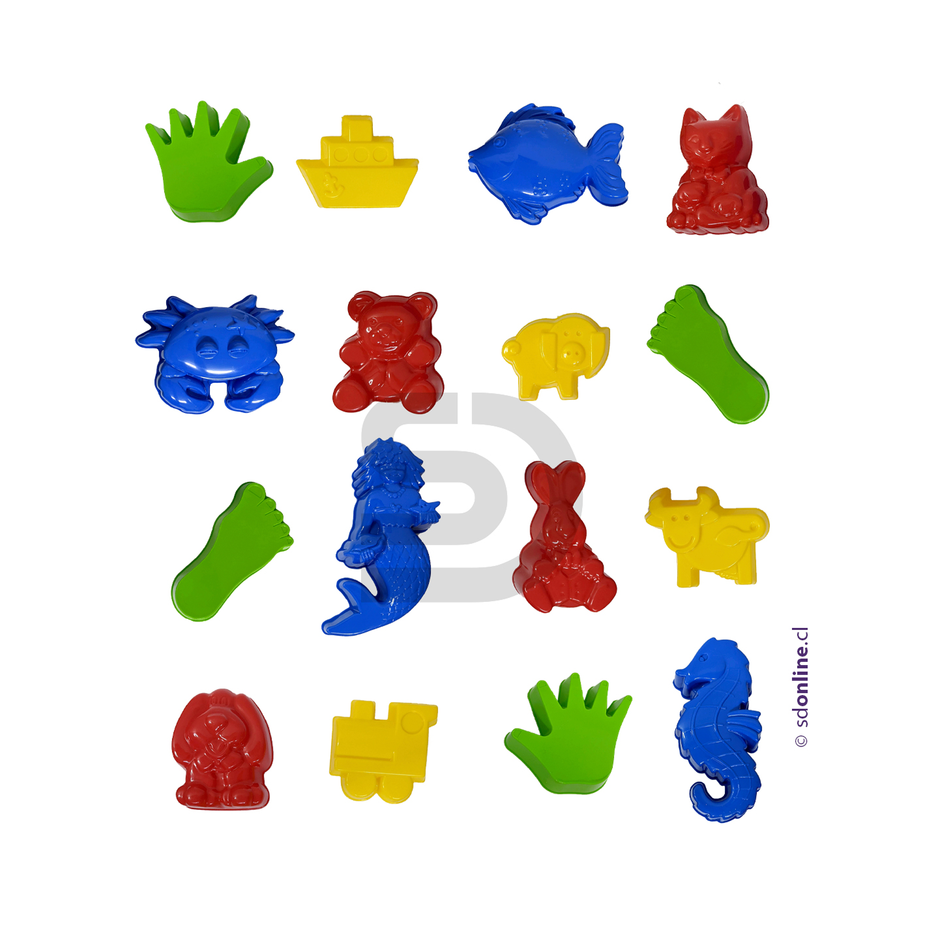 Set de 4 moldes de arena 2