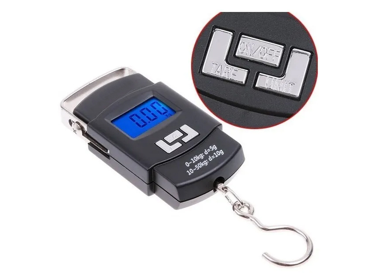 Balanza electrónica portátil + pilas  50 kilos 2