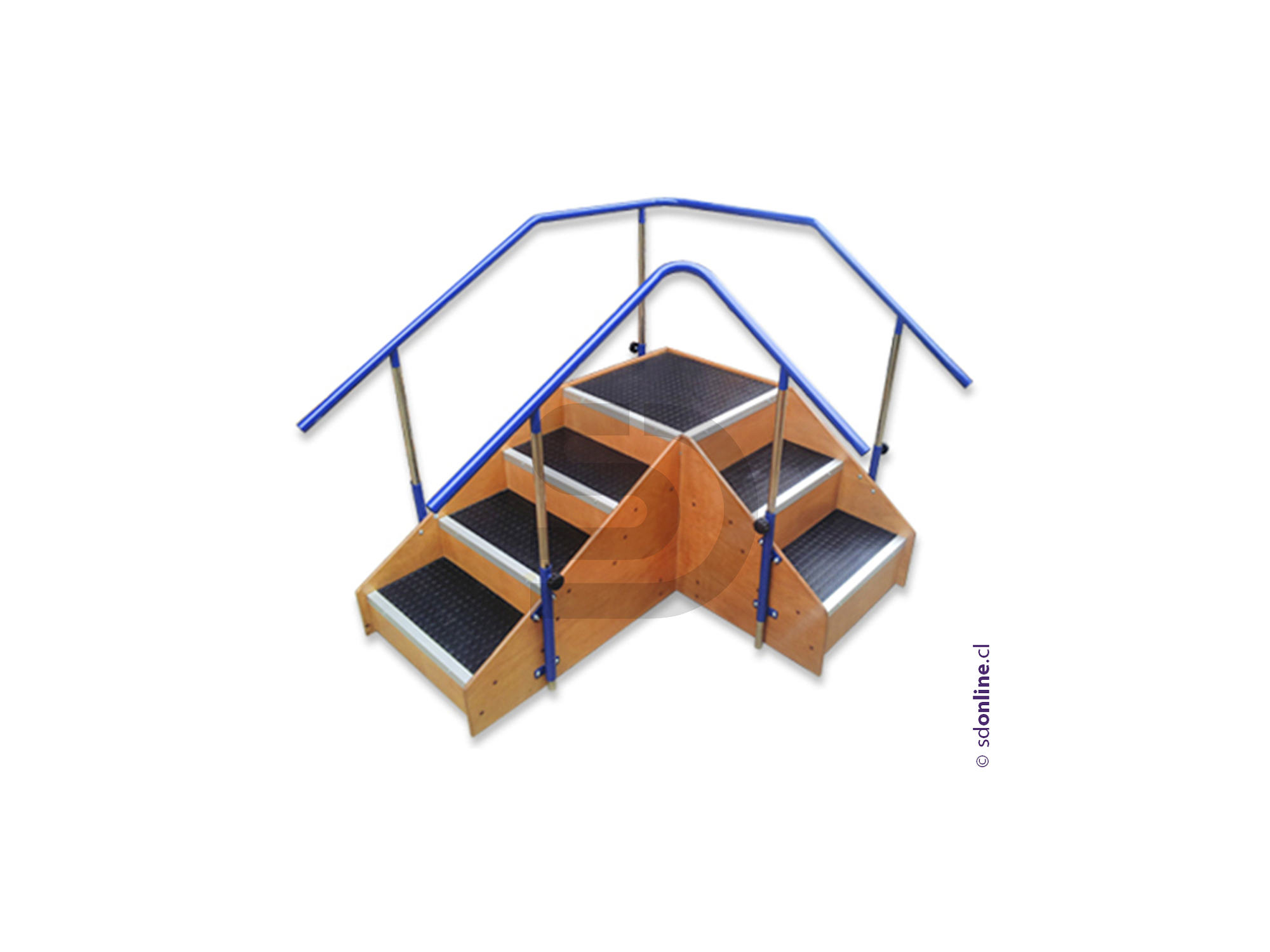 Escala Esquina De 2 Y 3 Peldaños Pasamanos Simple 1