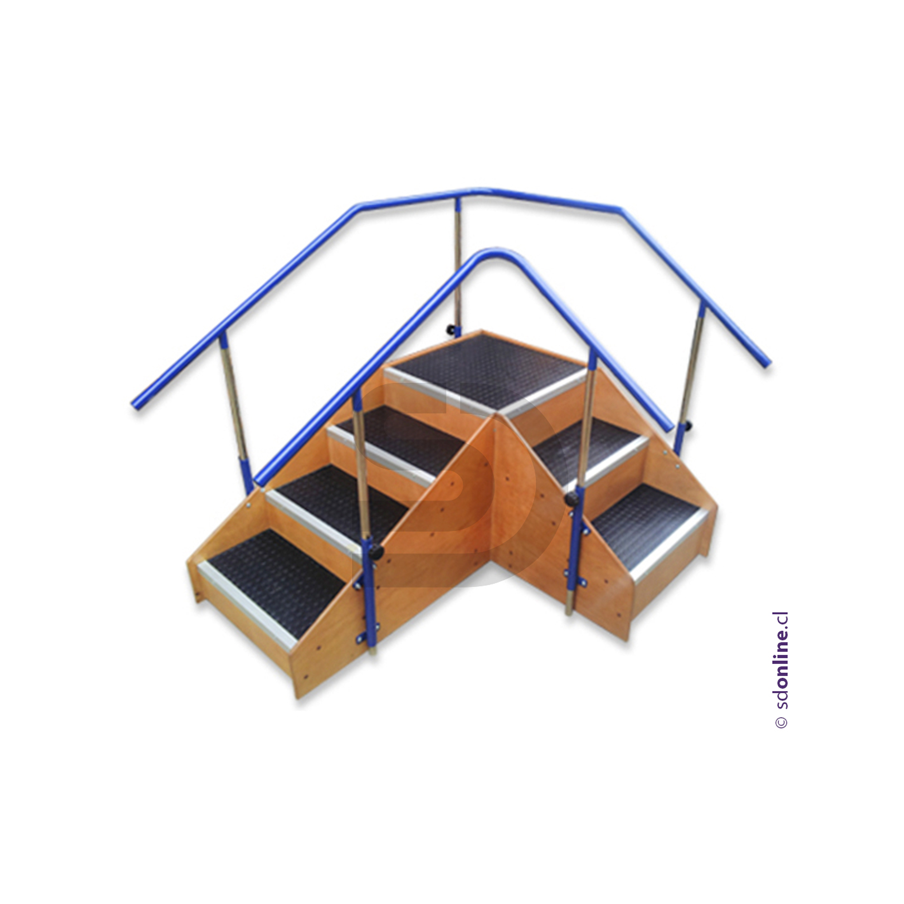 Escala Esquina De 2 Y 3 Peldaños Pasamanos Simple 1