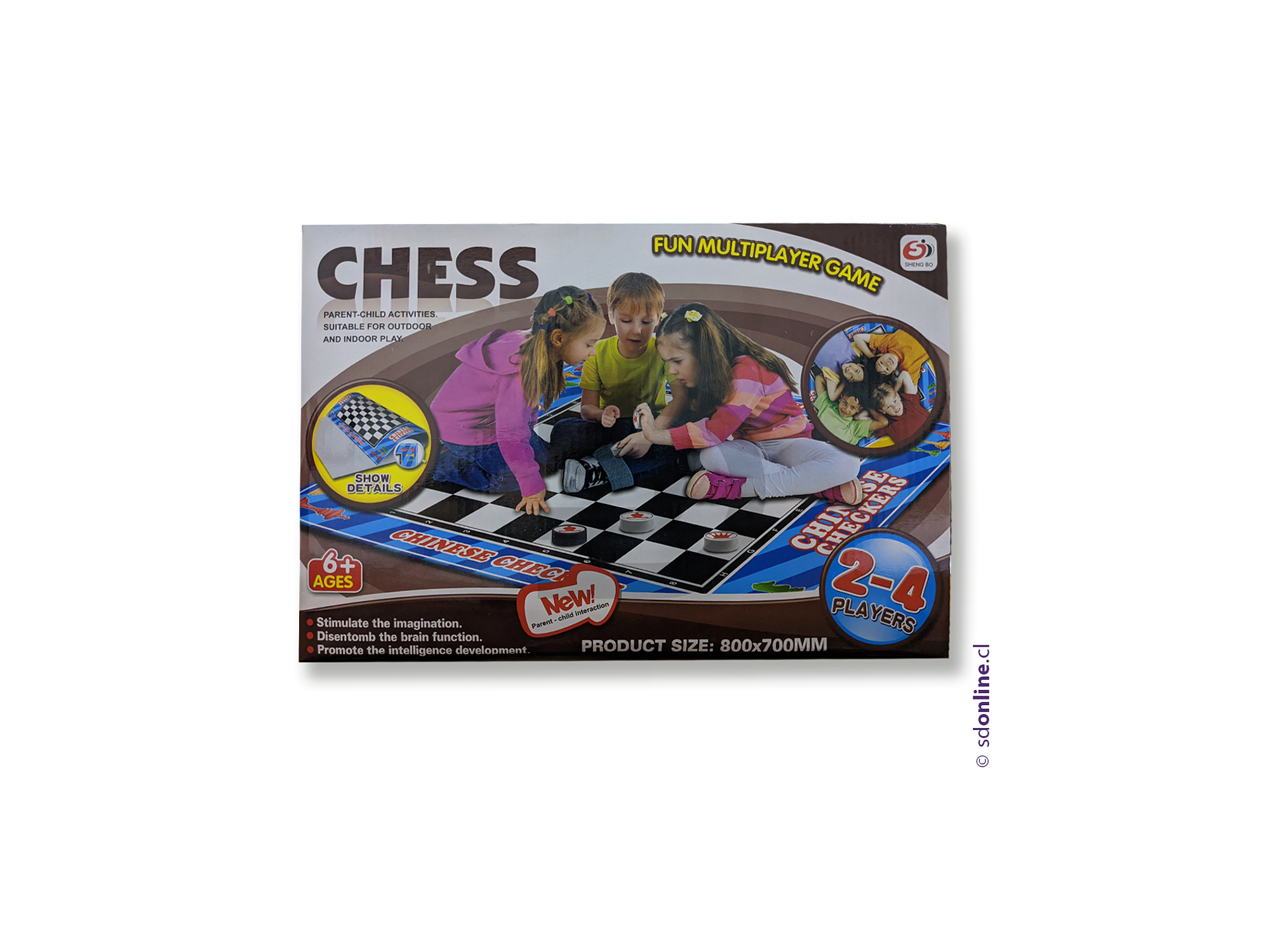 Alfombra ajedrez 80x70 cms 1