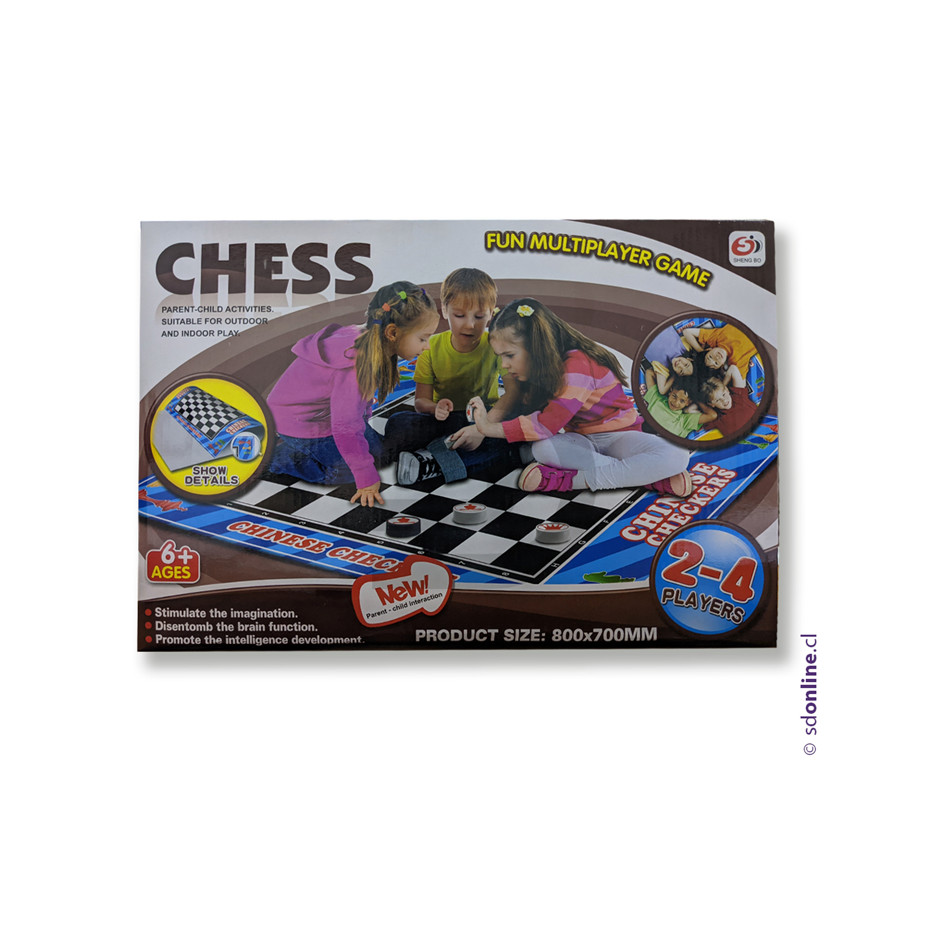 Alfombra ajedrez 80x70 cms 1