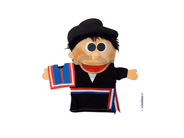 Títeres trajes típicos norte centro y sur de Chile 10Und 2