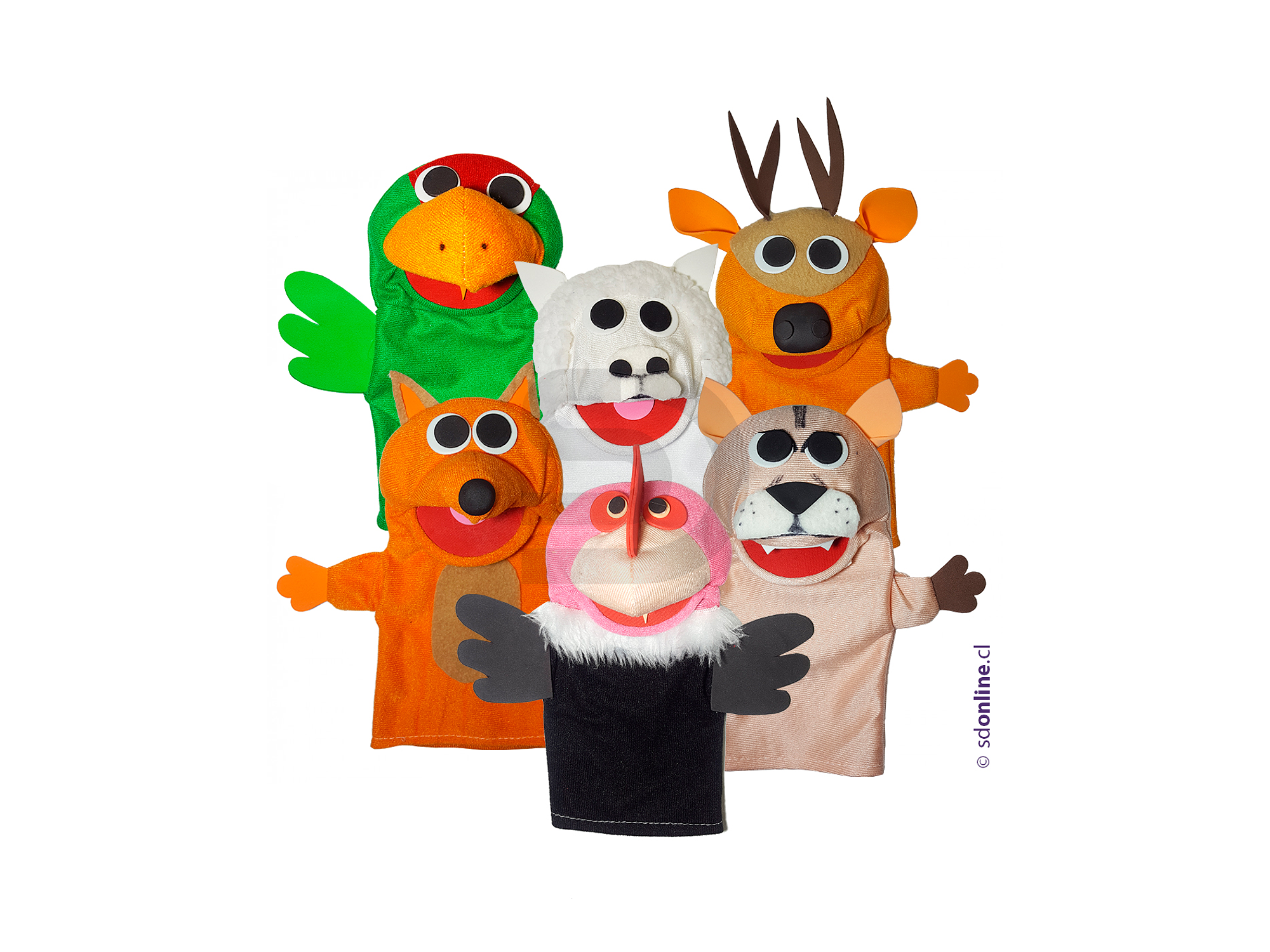 Títeres animales nativos de Chile 6Und 1