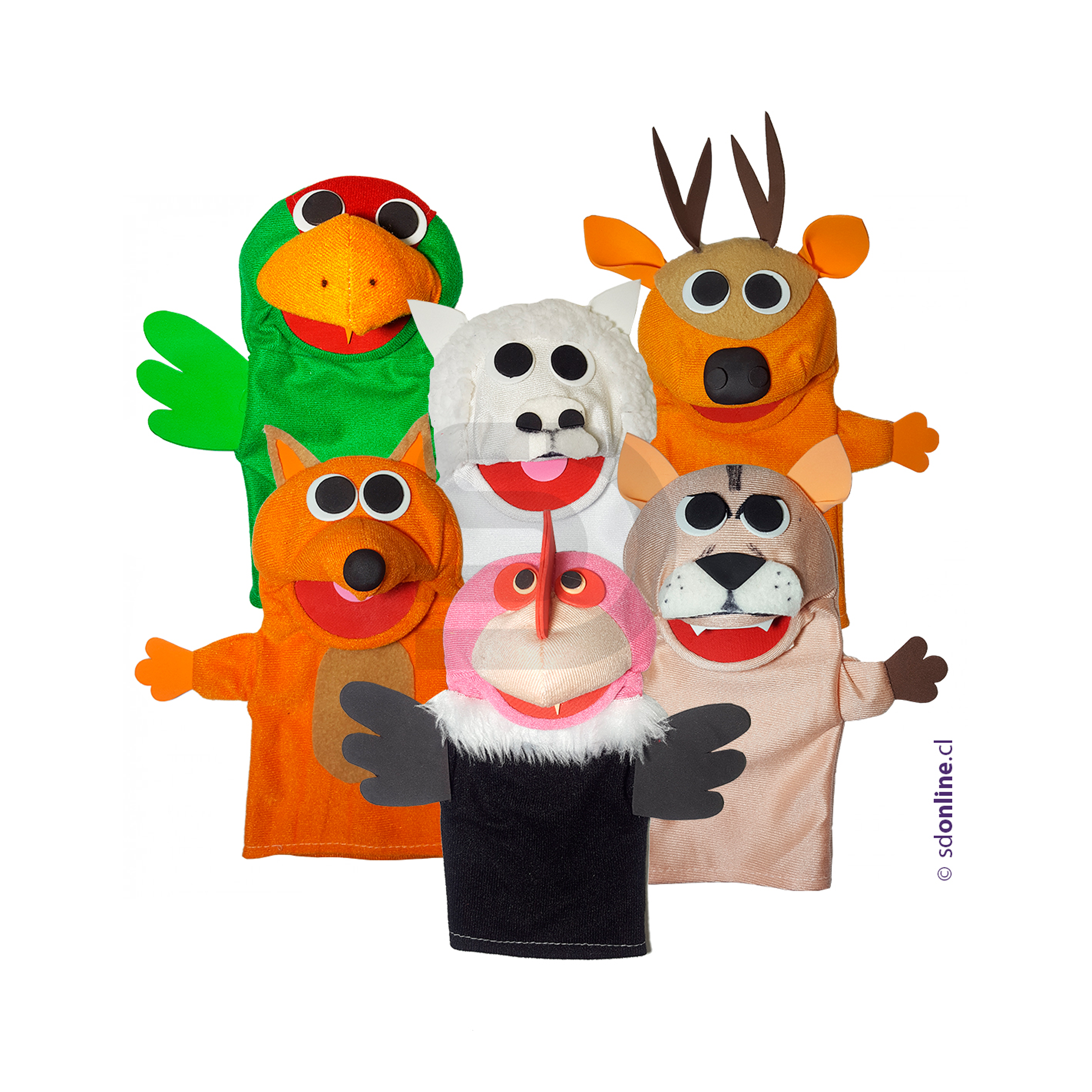 Títeres animales nativos de Chile 6Und 1