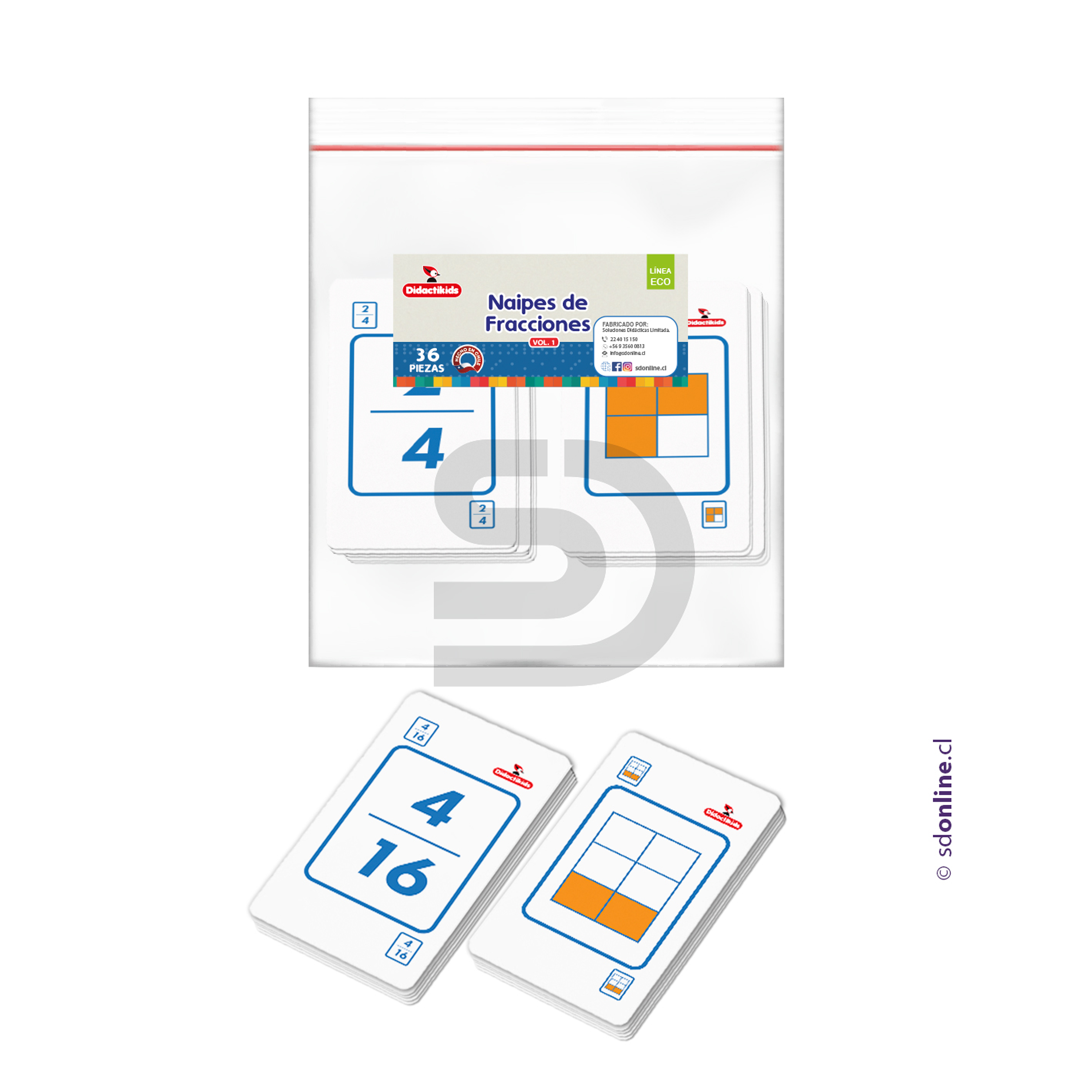 Naipe de fracciones 3