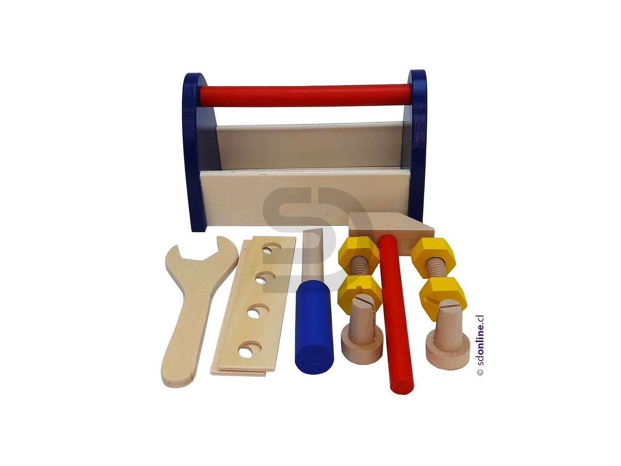 Canasto herramienta juguete madera 1