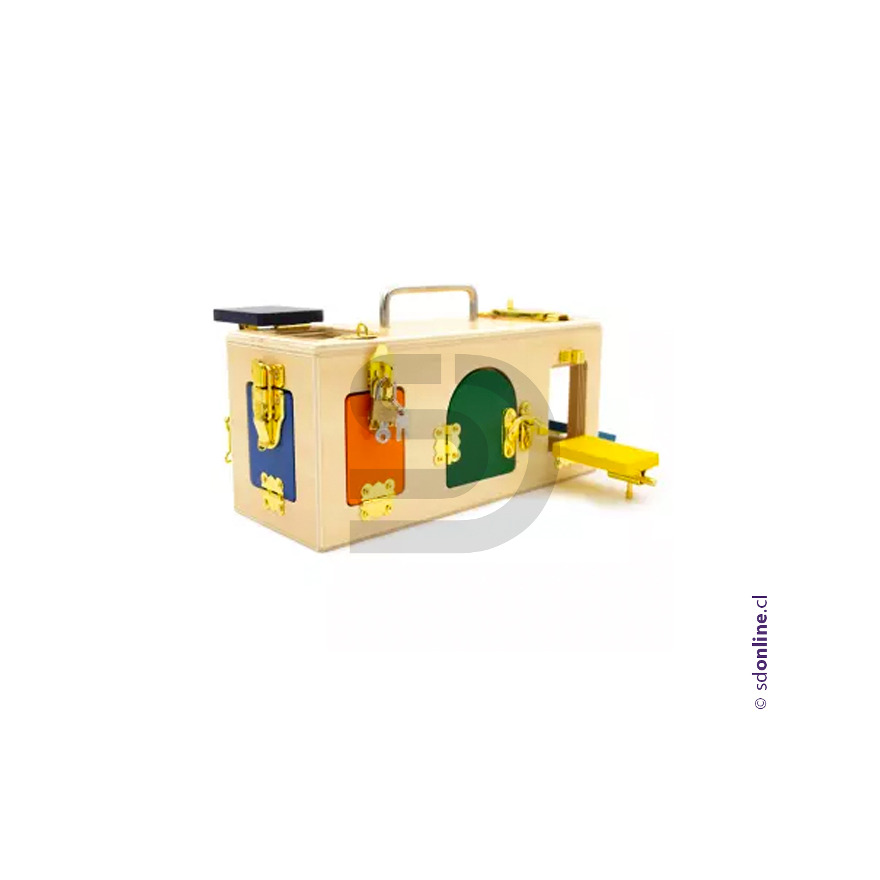 Caja madera motriz cerraduras 1