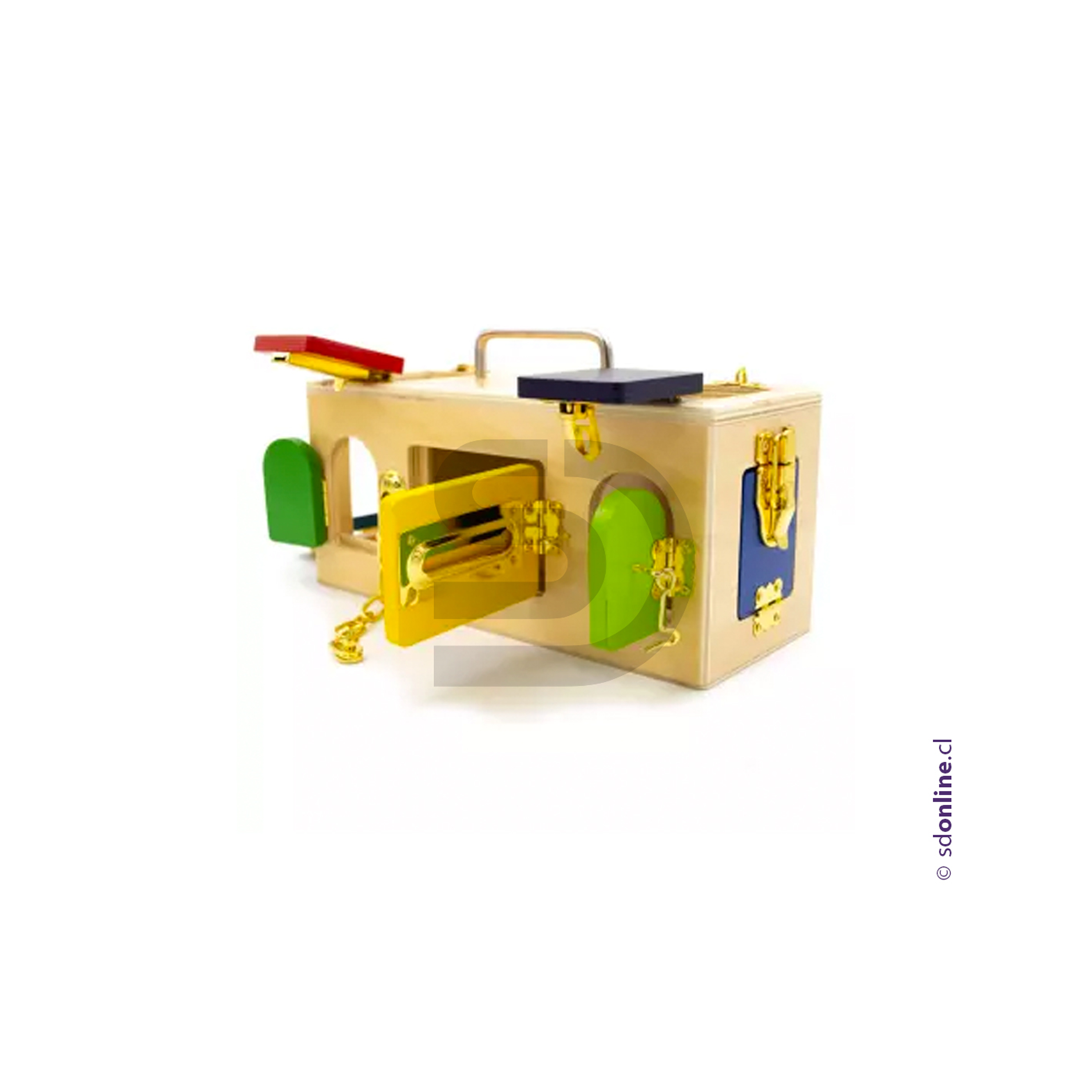 Caja madera motriz cerraduras 2