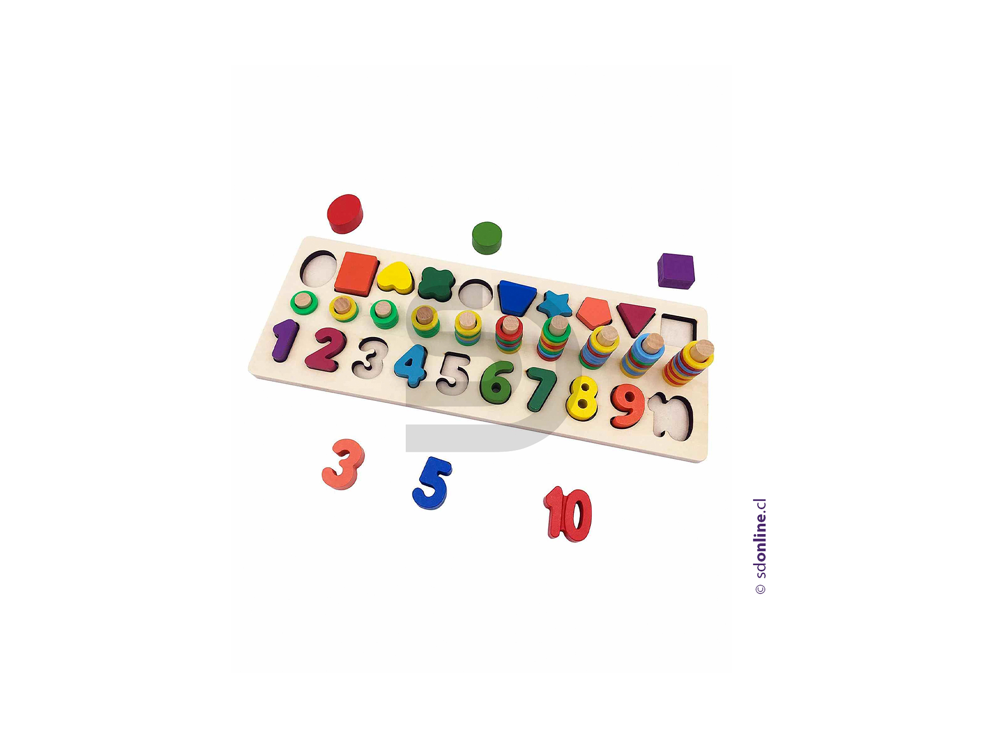 Abaco encaje con formas geométricas y números 2