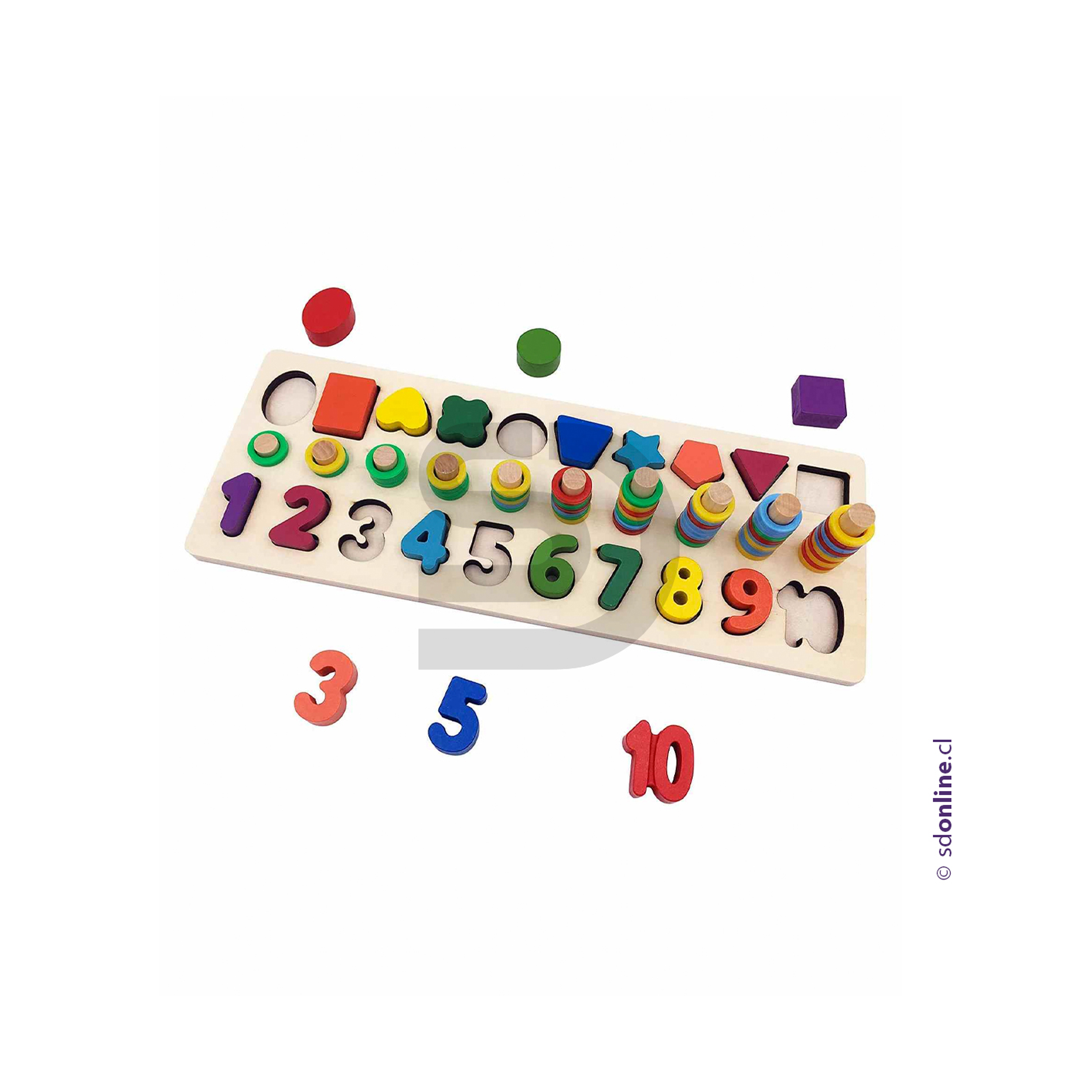 Abaco encaje con formas geométricas y números 2